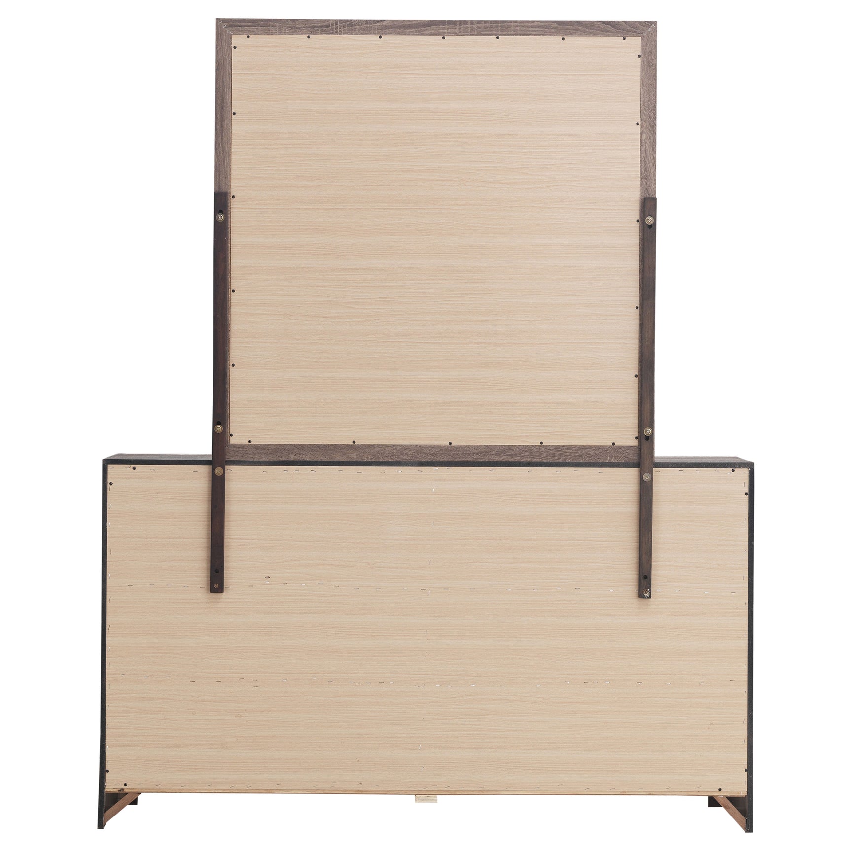 Brantford 6-drawer Dresser with Mirror Barrel Oak - Tampa Furniture Outlet