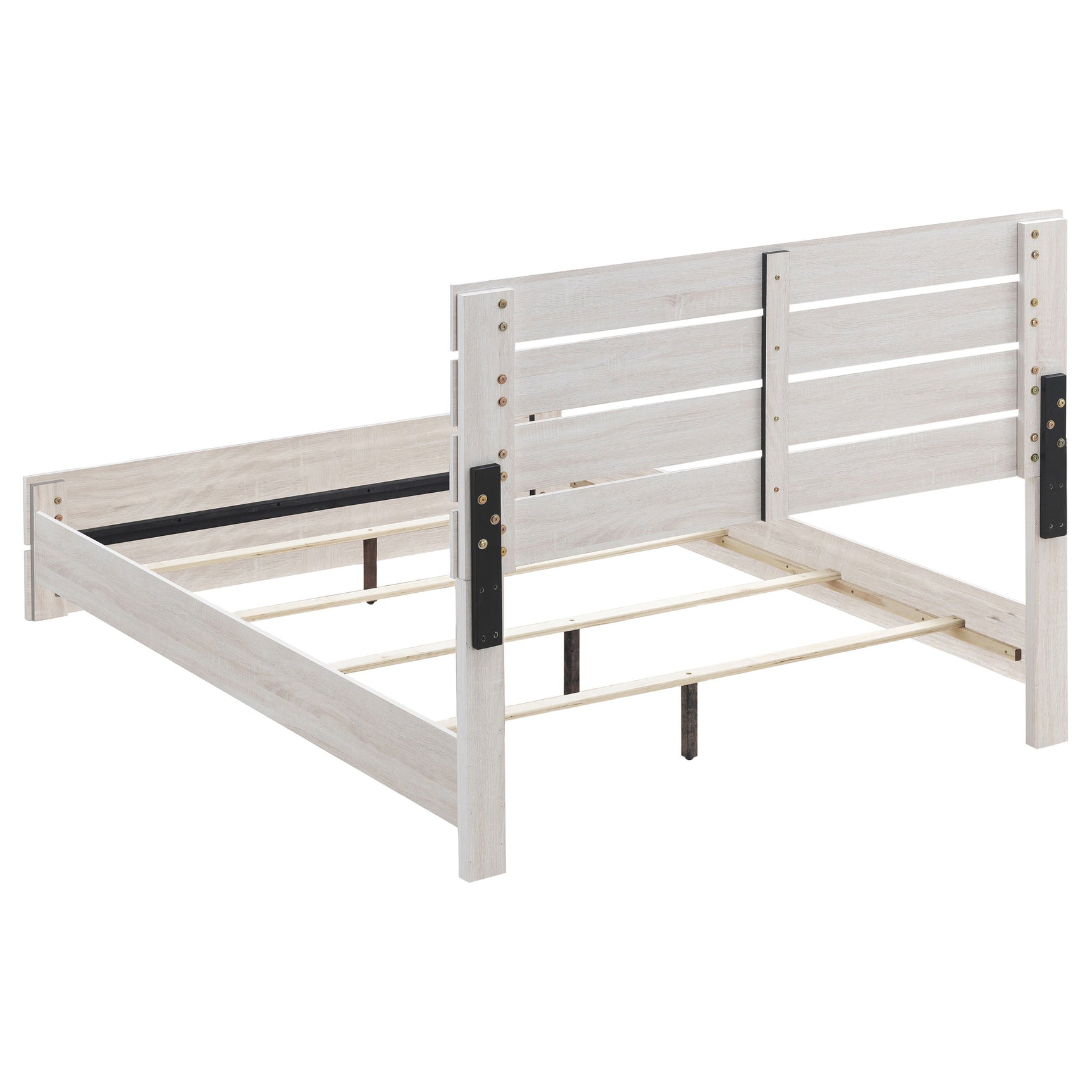 Brantford Wood Queen Panel Bed Coastal White - Tampa Furniture Outlet