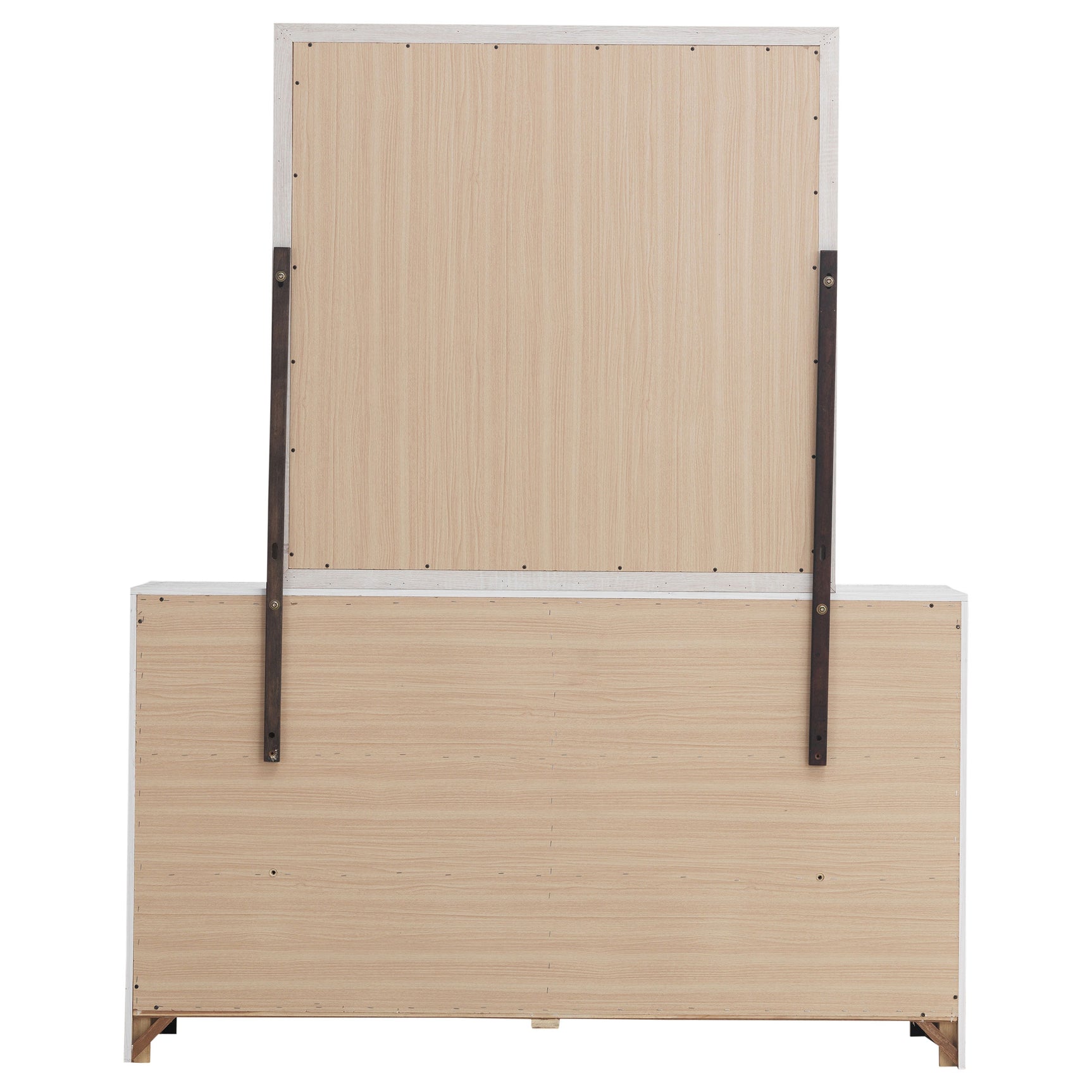 Brantford 6-drawer Dresser with Mirror Coastal White - Tampa Furniture Outlet
