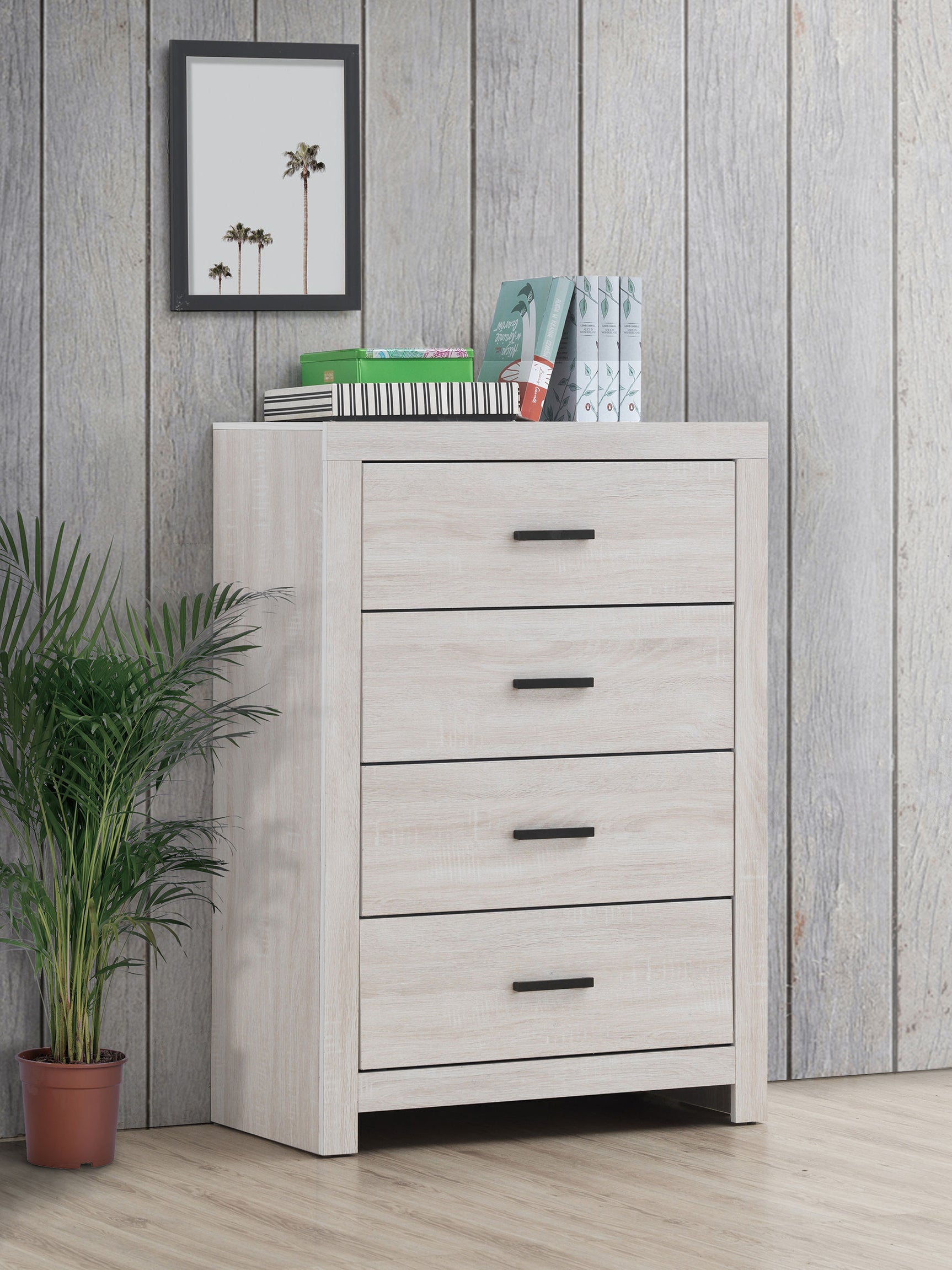 Brantford 4-drawer Bedroom Chest Coastal White - Tampa Furniture Outlet