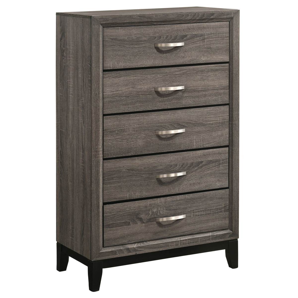 Watson Five-piece Full Bedroom Set Grey Oak