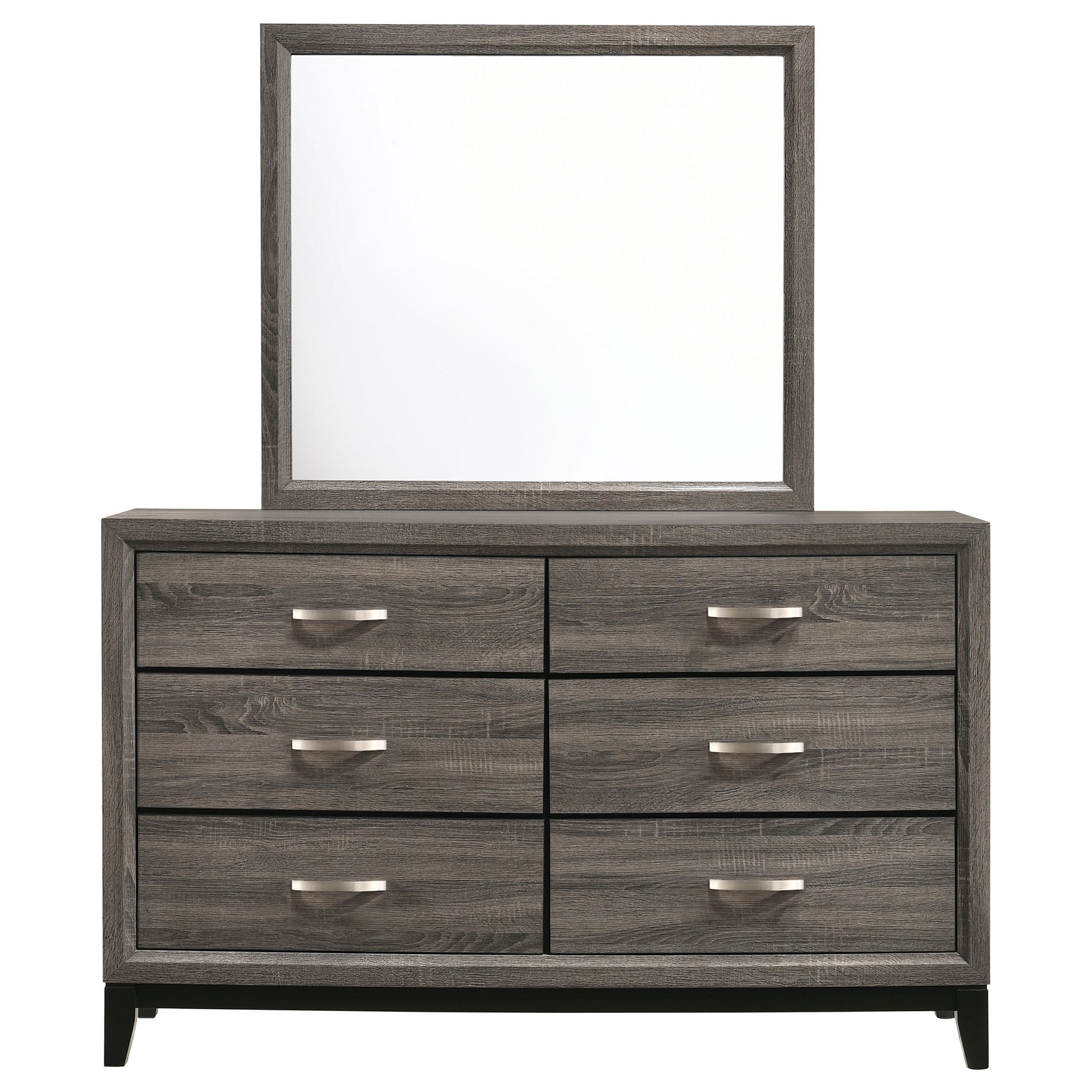 Watson 6-drawer Dresser with Mirror Grey Oak - Tampa Furniture Outlet