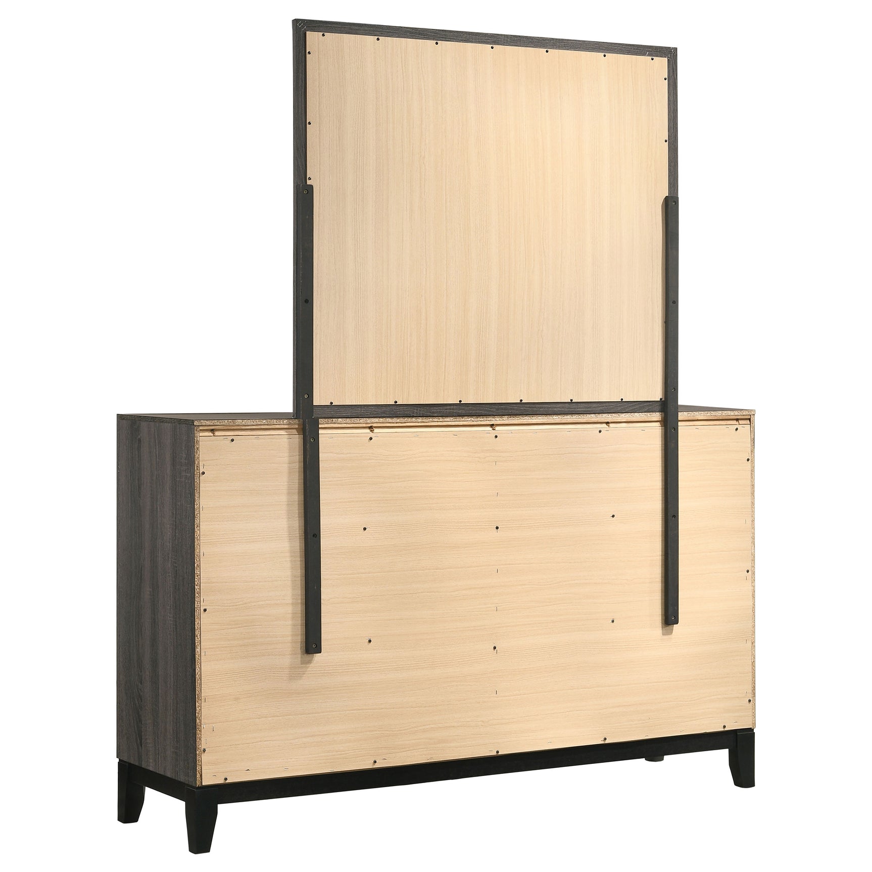 Watson 6-drawer Dresser with Mirror Grey Oak - Tampa Furniture Outlet