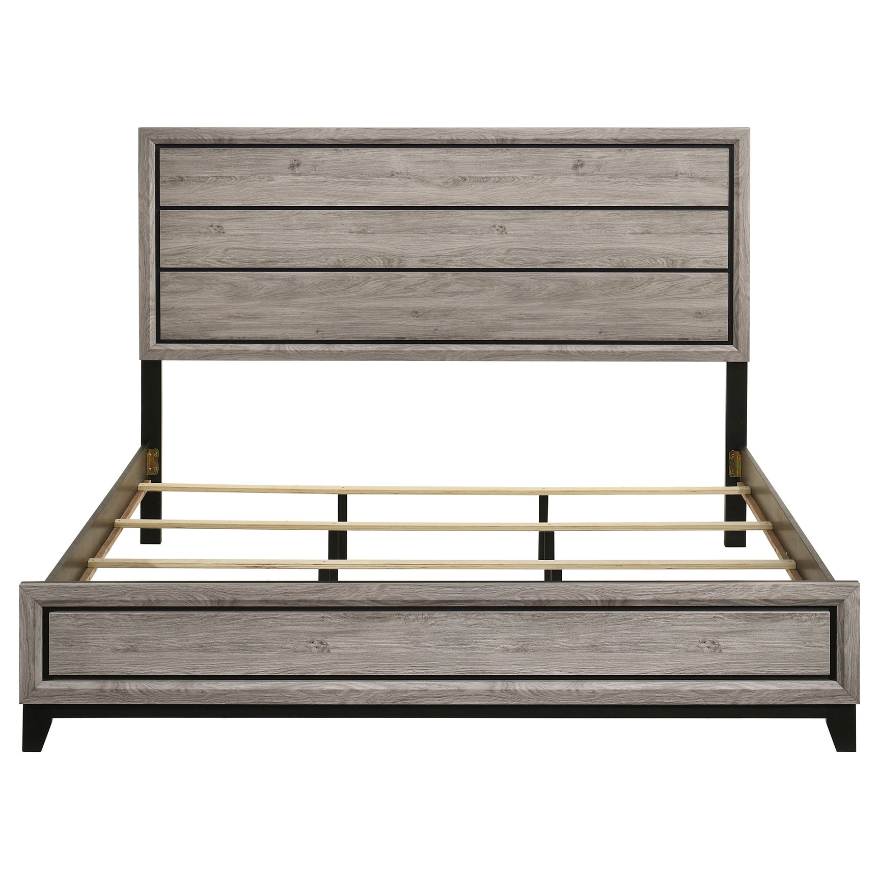 Valen Wood Eastern King Panel Bed Light Taupe