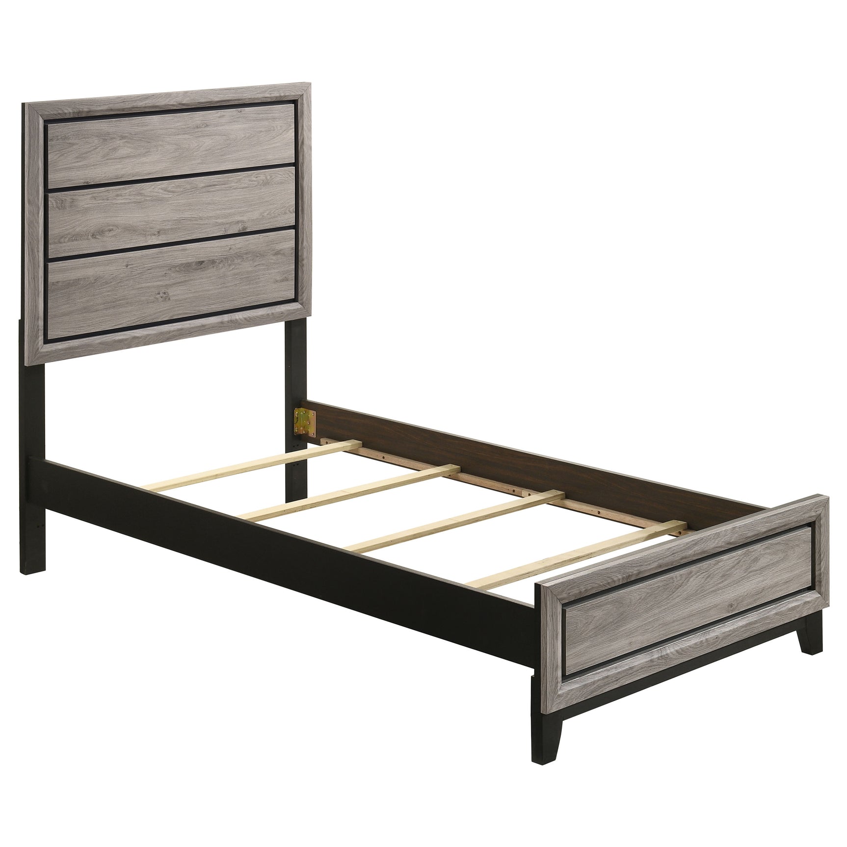 Tampa Furniture Outlet - Coaster - Valen Wood Twin Panel Bed Light Taupe - 215911T