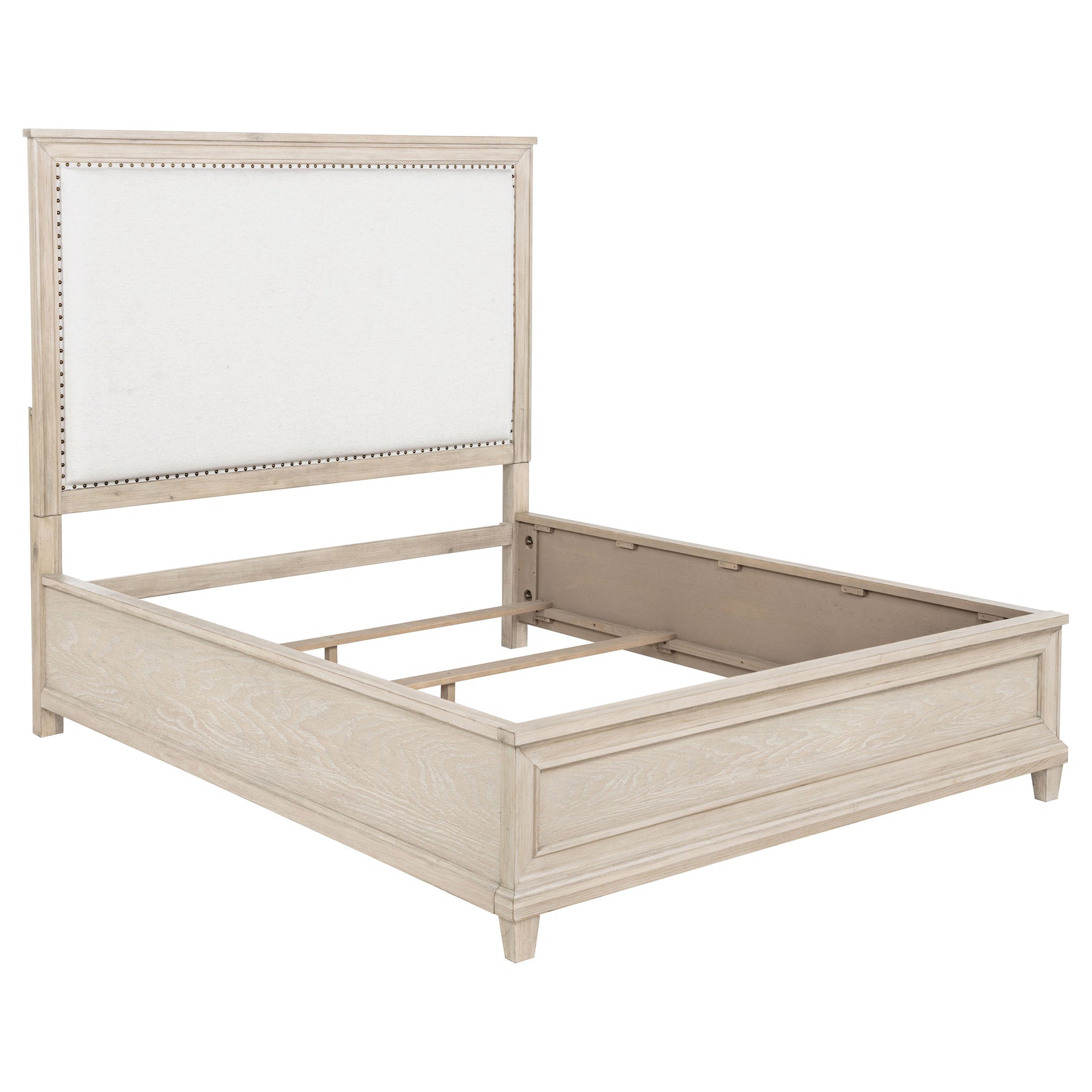 Tampa Furniture Outlet - Coaster - Pembroke 66-inch Queen Panel Bed Washed Oak - 215921Q