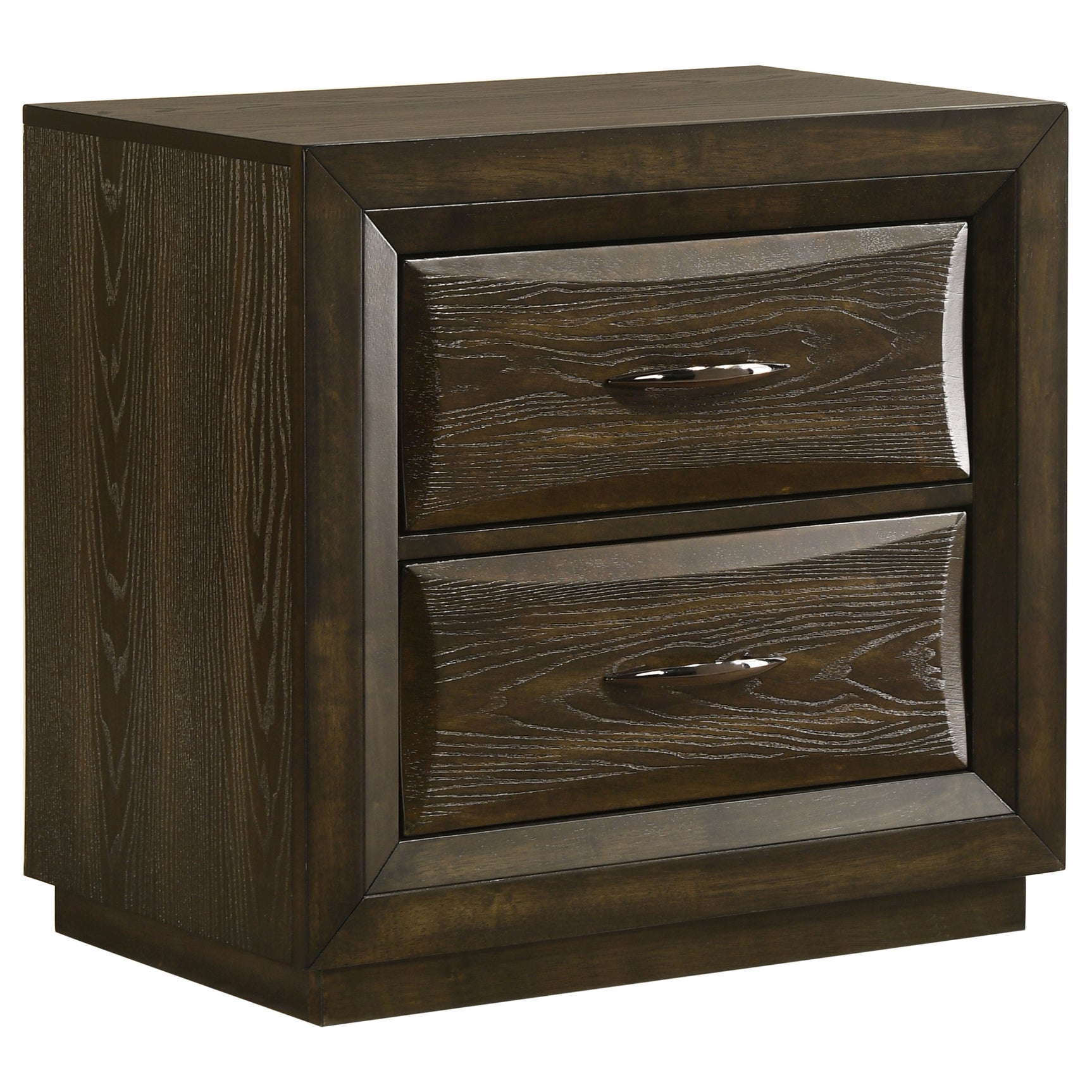 Tampa Furniture Outlet - Coaster - Atlas 2-drawer Bedroom Nightstand Bedside Table Dark Oak - 215972