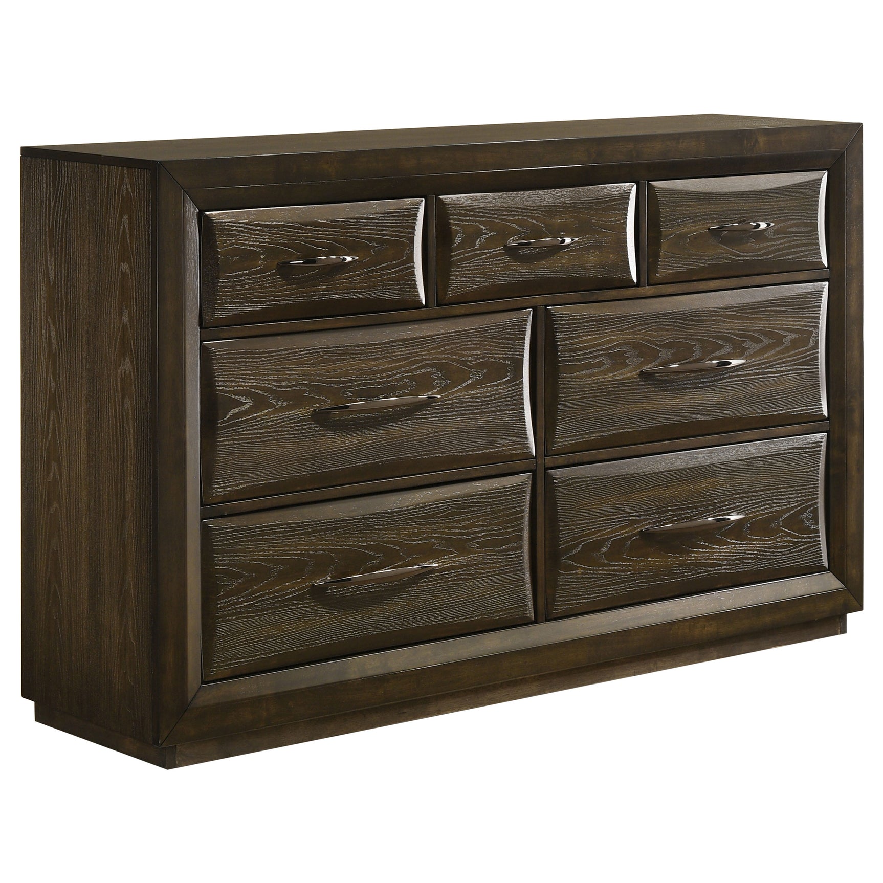 Tampa Furniture Outlet - Coaster - Atlas 7-drawer Bedroom Dresser Cabinet Dark Oak - 215973