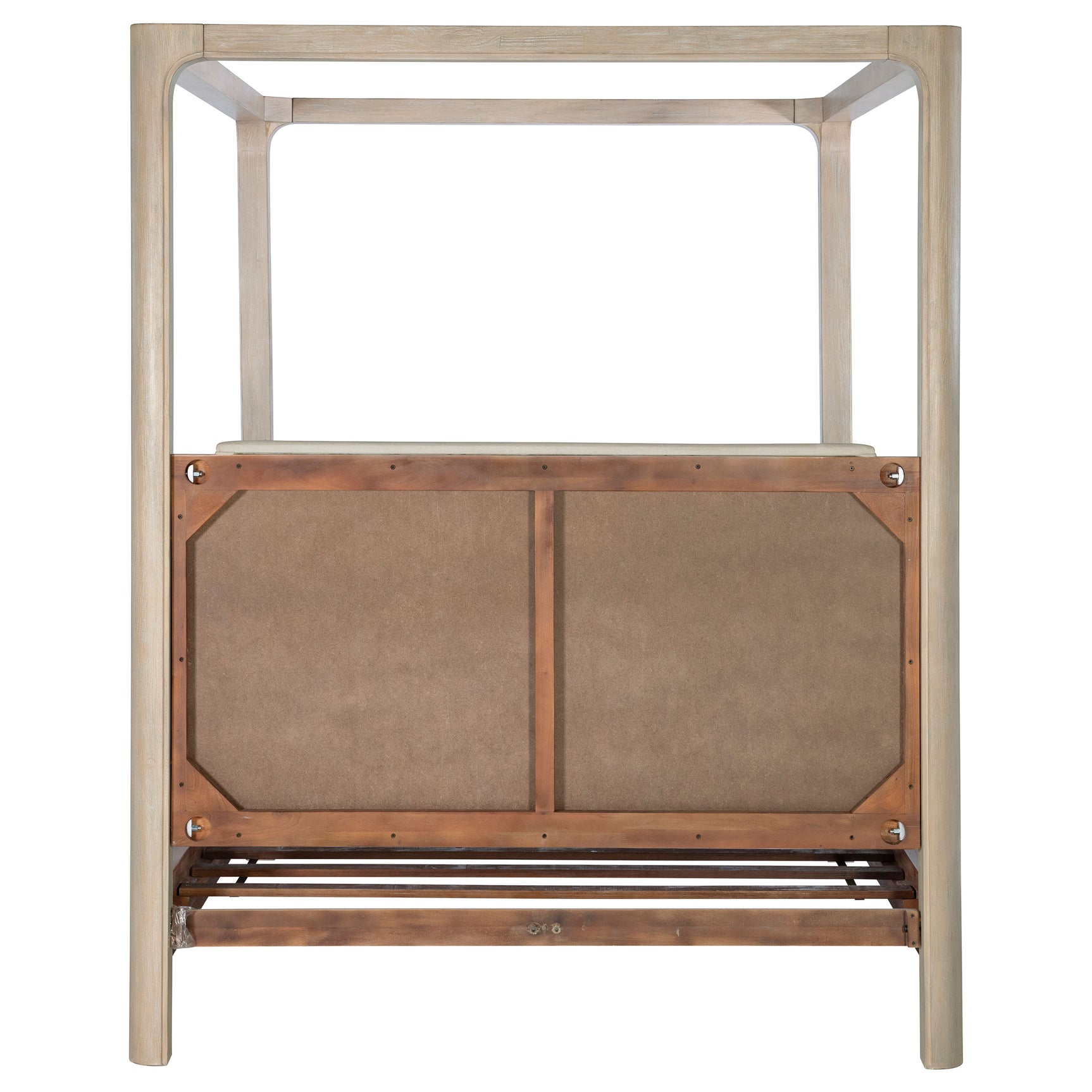 Solano 83-inch California King Canopy Bed Weathered Mango