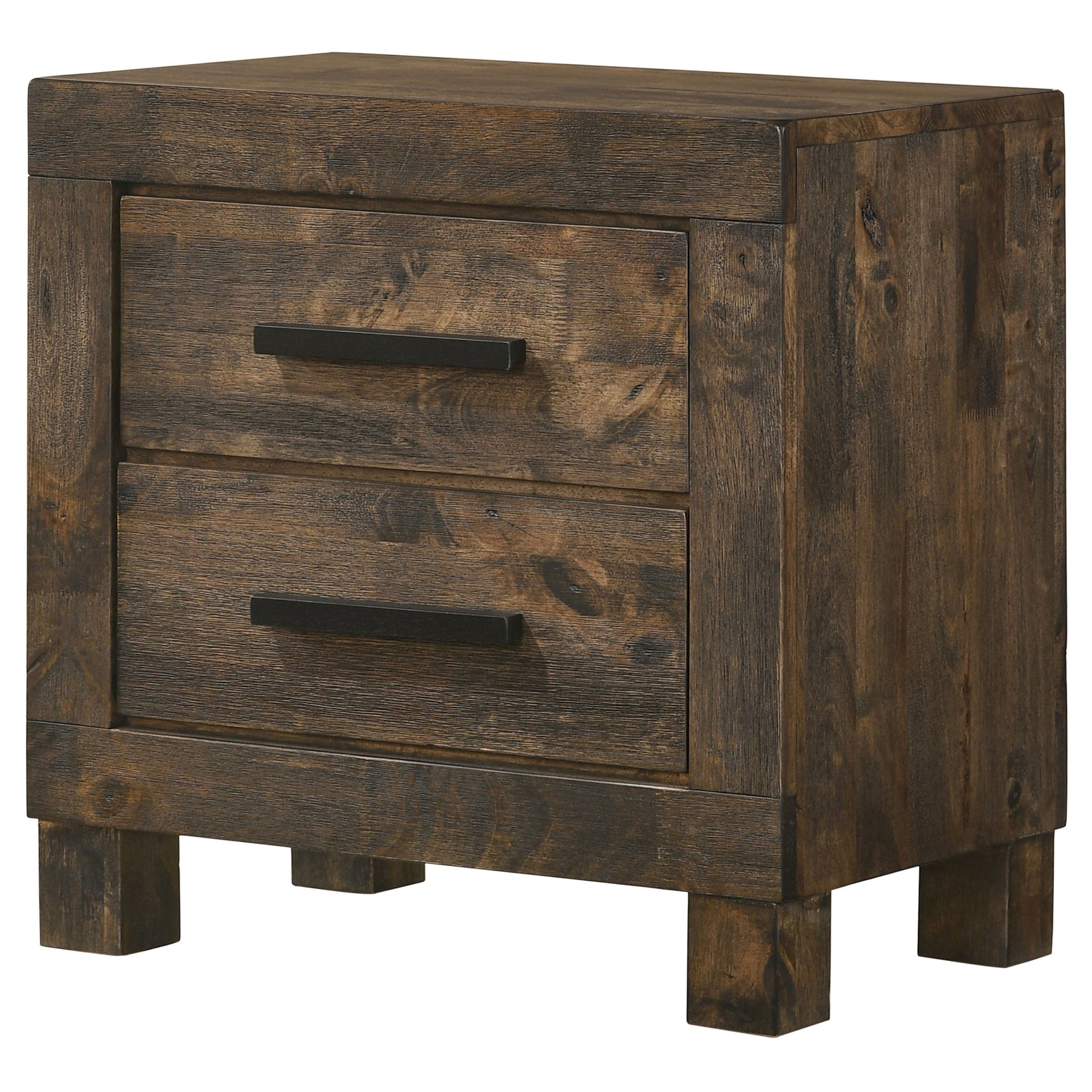 Woodmont 2-drawer Nightstand Rustic Golden Brown - Tampa Furniture Outlet