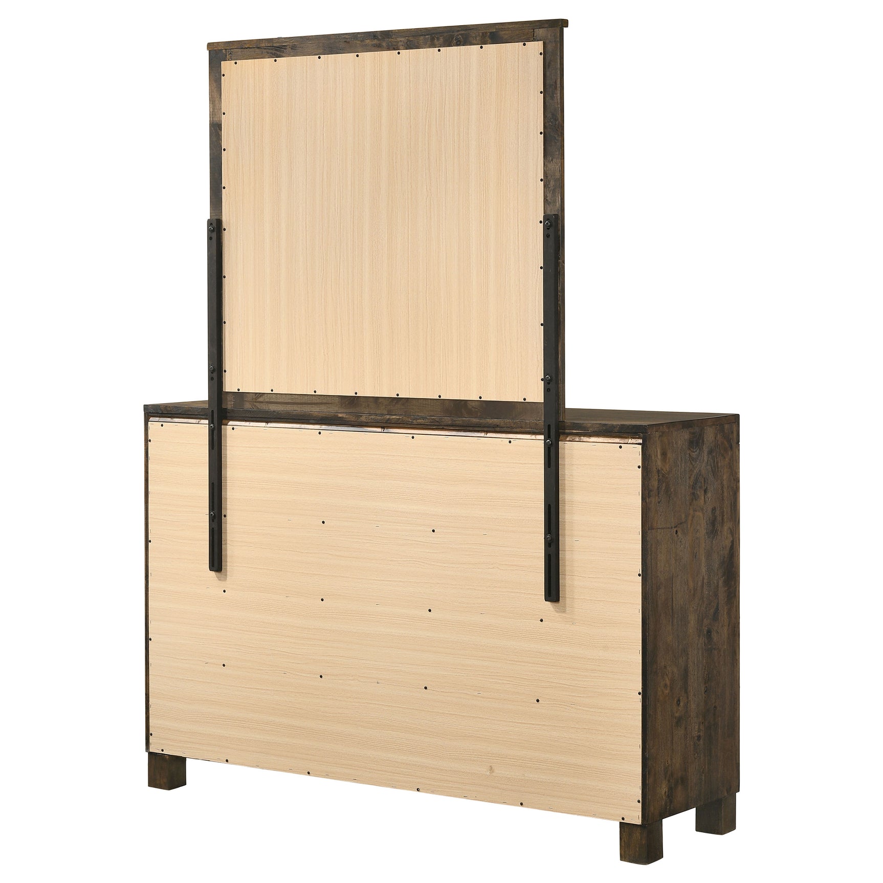 Woodmont 8-drawer Dresser with Mirror Rustic Golden Brown - Tampa Furniture Outlet