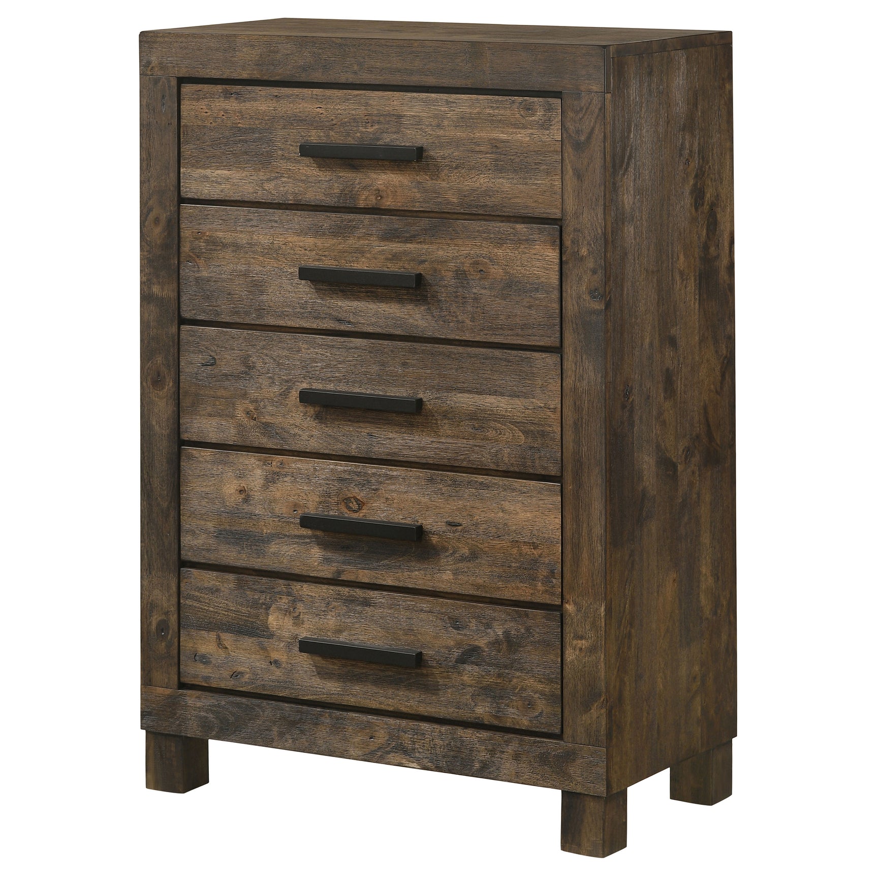 Woodmont 5-drawer Bedroom Chest Rustic Golden Brown - Tampa Furniture Outlet