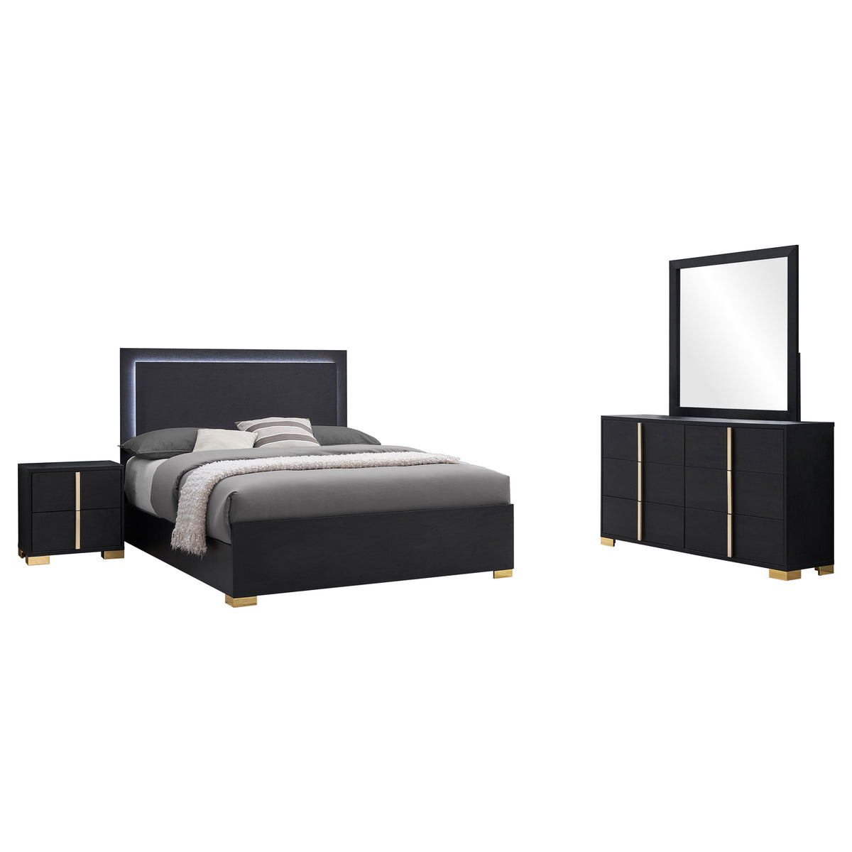 Marceline 4-piece Queen Bedroom Set Black