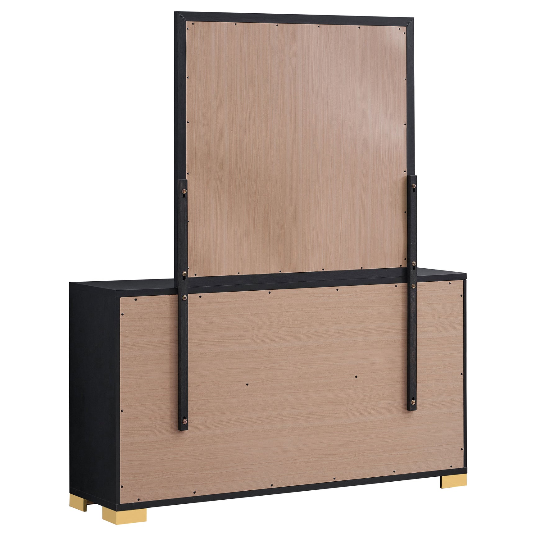 Marceline 6-drawer Dresser with Mirror Black - Tampa Furniture Outlet