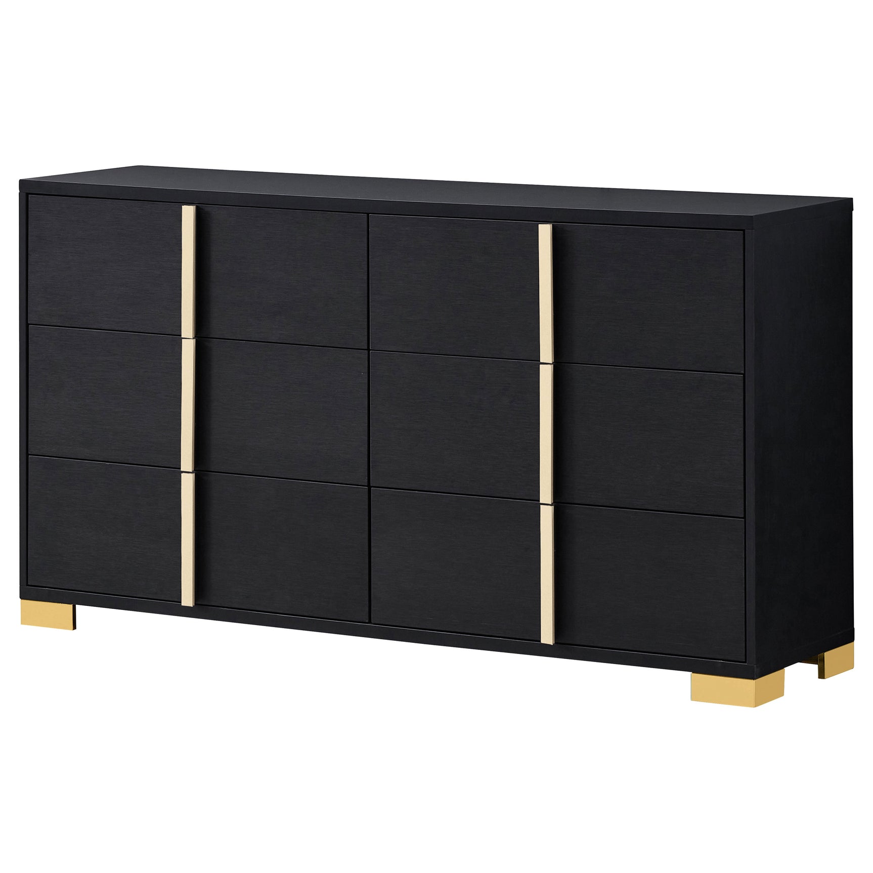 Marceline 6-drawer Dresser Black - Tampa Furniture Outlet