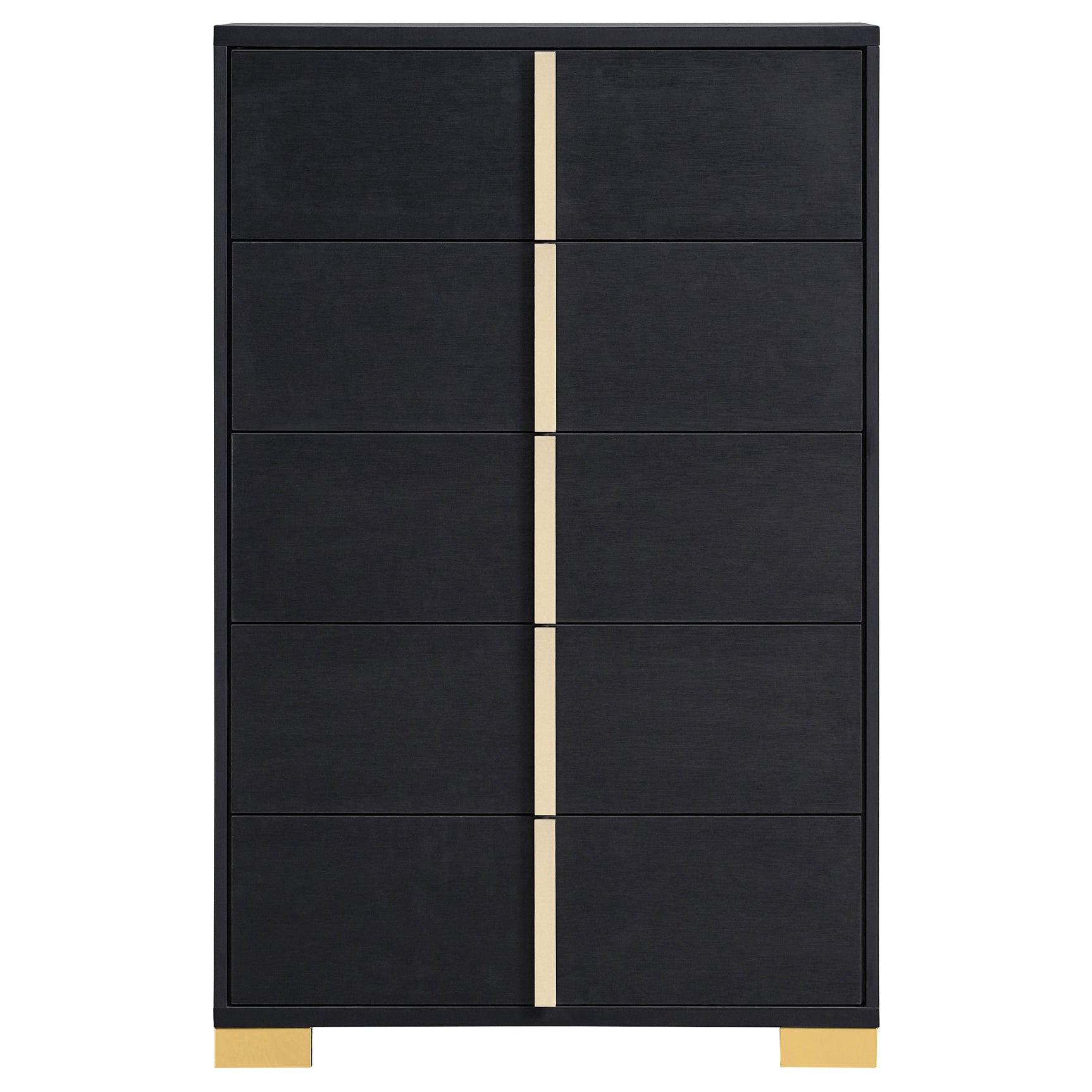 Marceline 5-drawer Bedroom Chest Black - Tampa Furniture Outlet