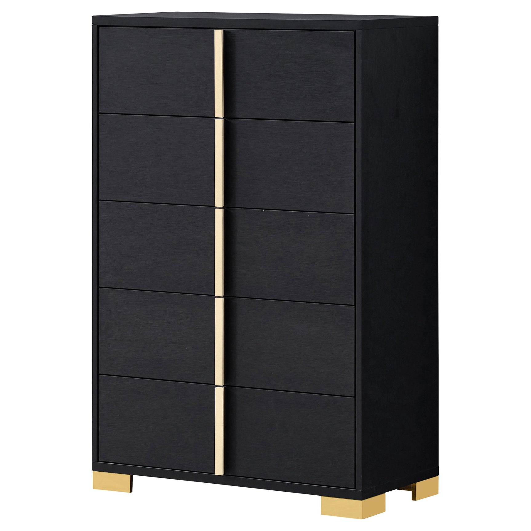 Marceline 5-drawer Bedroom Chest Black - Tampa Furniture Outlet