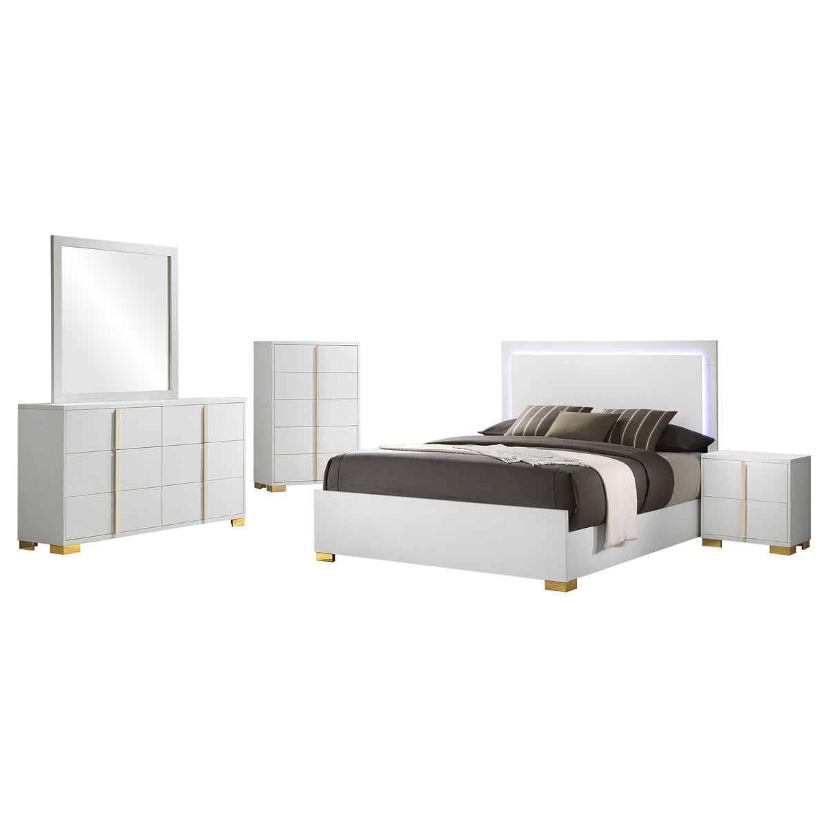 Marceline 5-piece Full Bedroom Set White