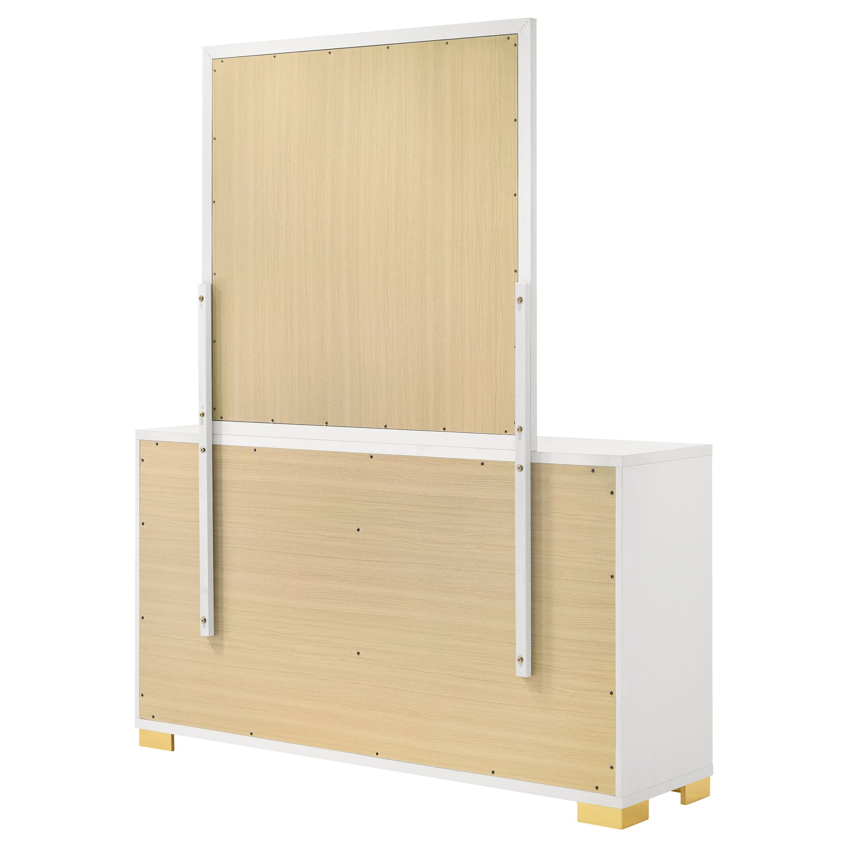 Marceline 6-drawer Dresser with Mirror White - Tampa Furniture Outlet