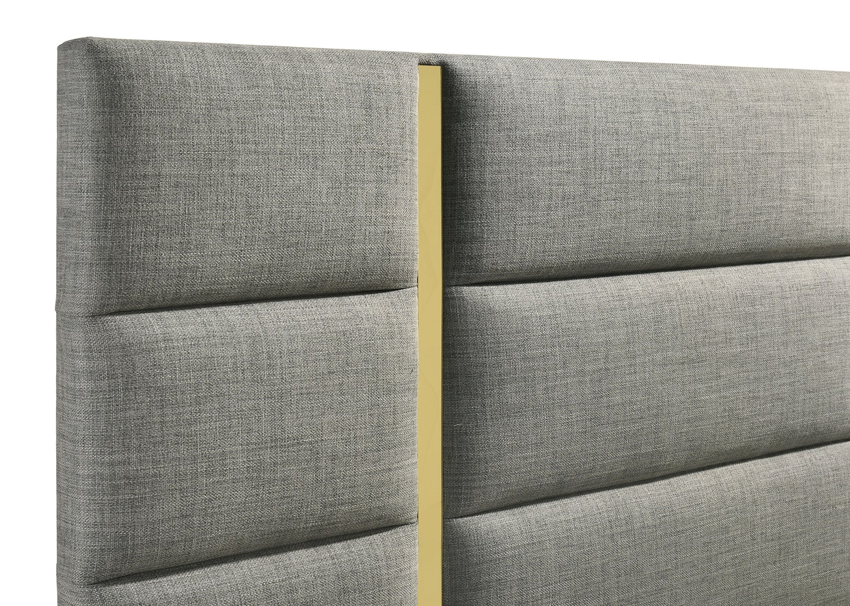 Ines 56-inch Fabric Upholstered Eastern King Panel Bed Grey