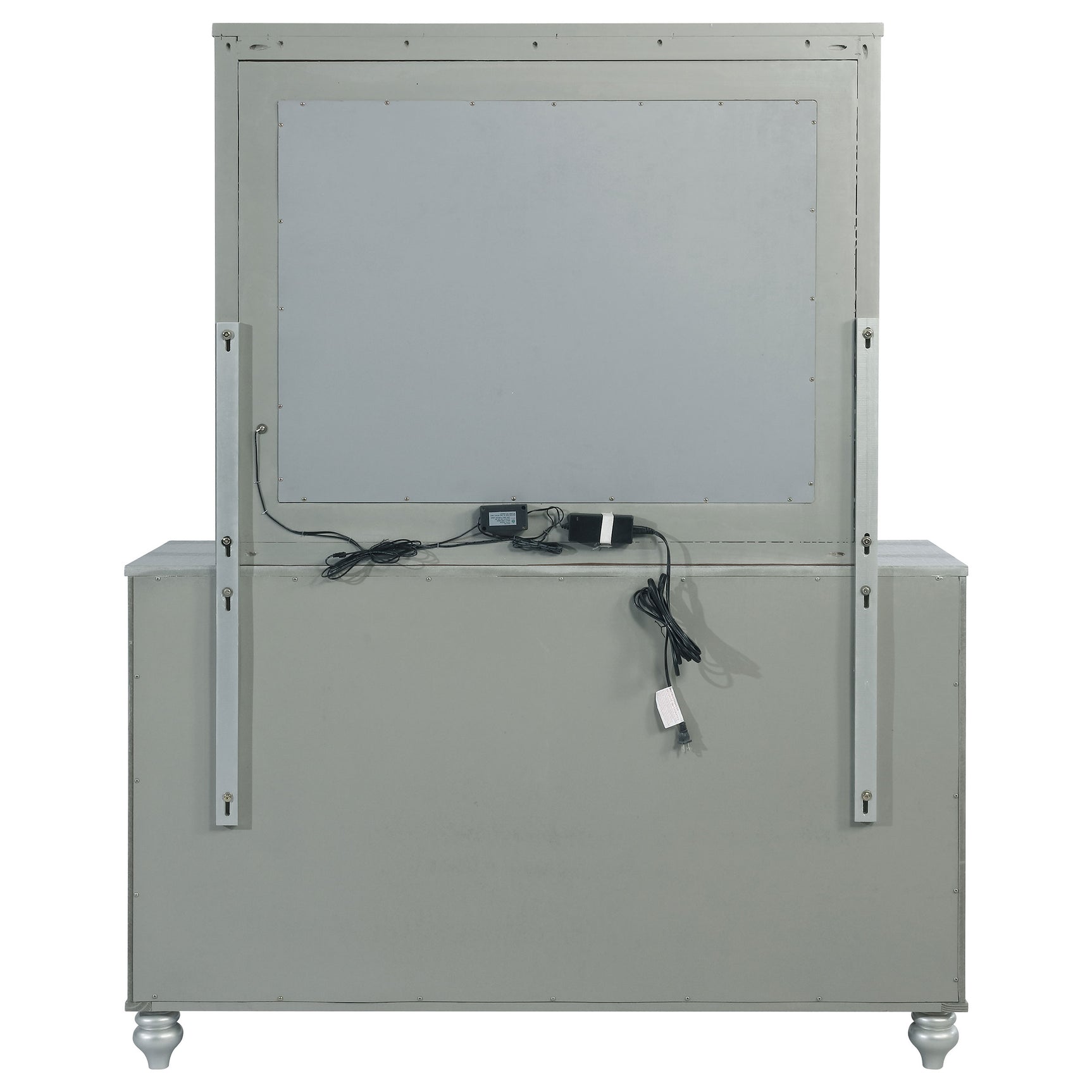 Gunnison 6-drawer Dresser with Mirror Silver Metallic - Tampa Furniture Outlet