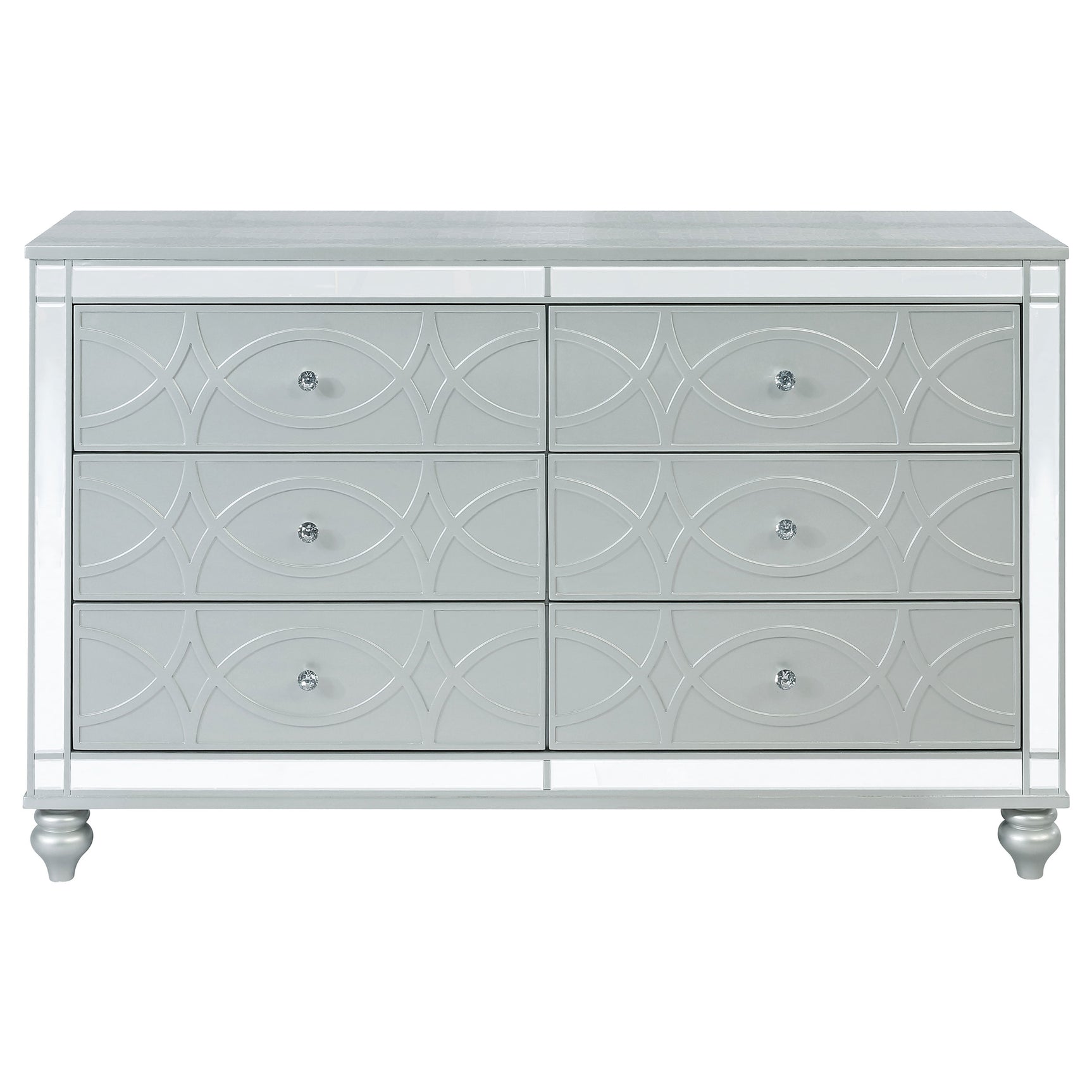 Gunnison 6-drawer Dresser Silver Metallic - Tampa Furniture Outlet