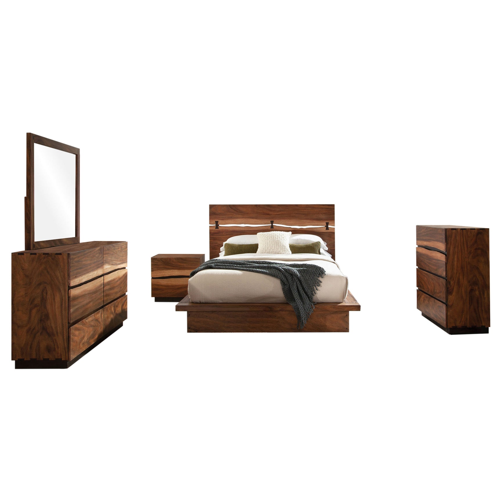 Winslow 5-piece Queen Bedroom Set Smokey Walnut - Tampa Furniture Outlet