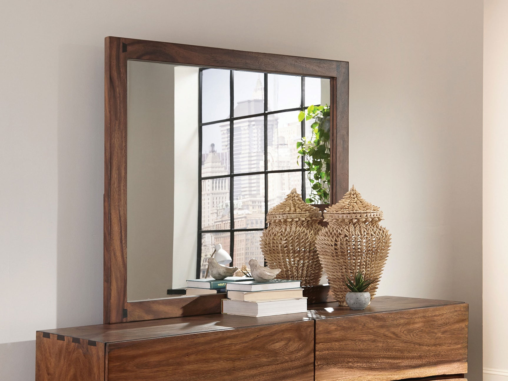 Winslow Dresser Mirror Smokey Walnut - Tampa Furniture Outlet