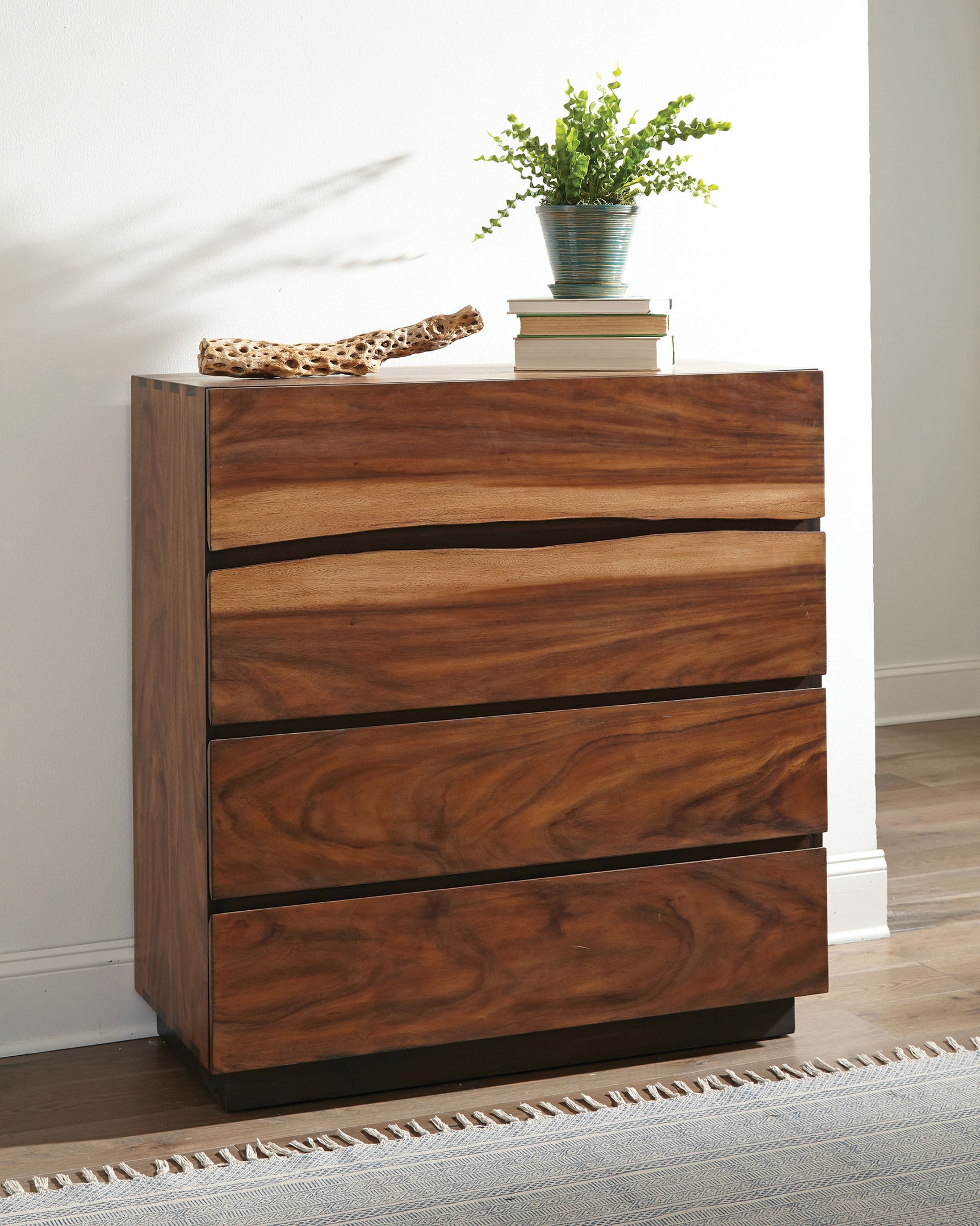 Winslow 4-drawer Bedroom Chest Smokey Walnut - Tampa Furniture Outlet
