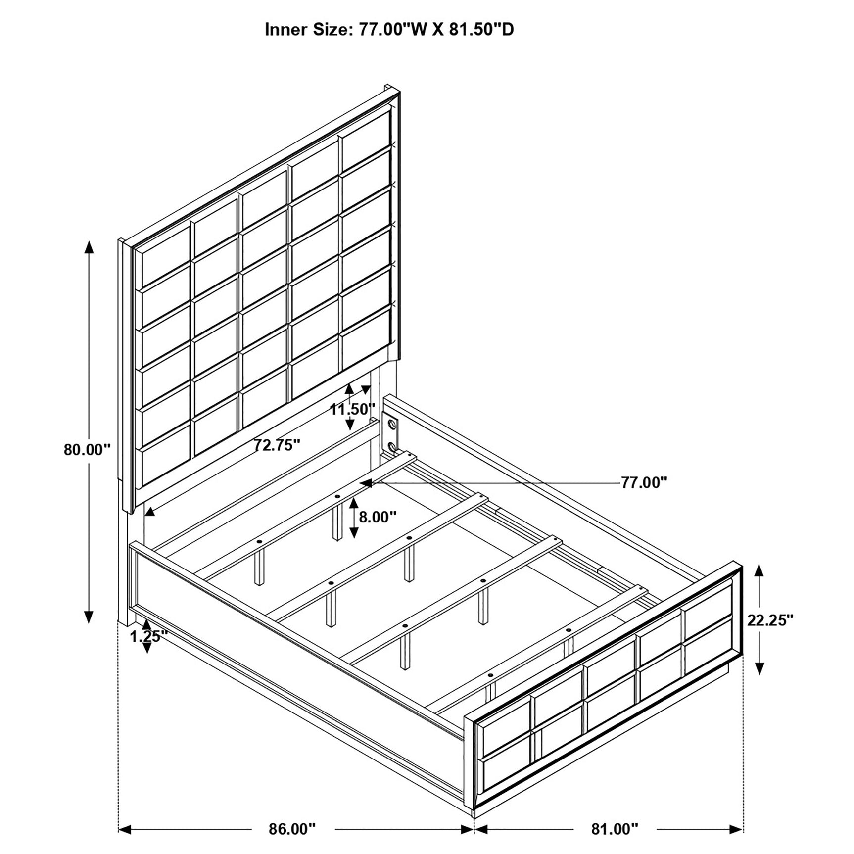 Durango 5-piece Eastern King Bedroom Set Smoked Peppercorn - Tampa Furniture Outlet