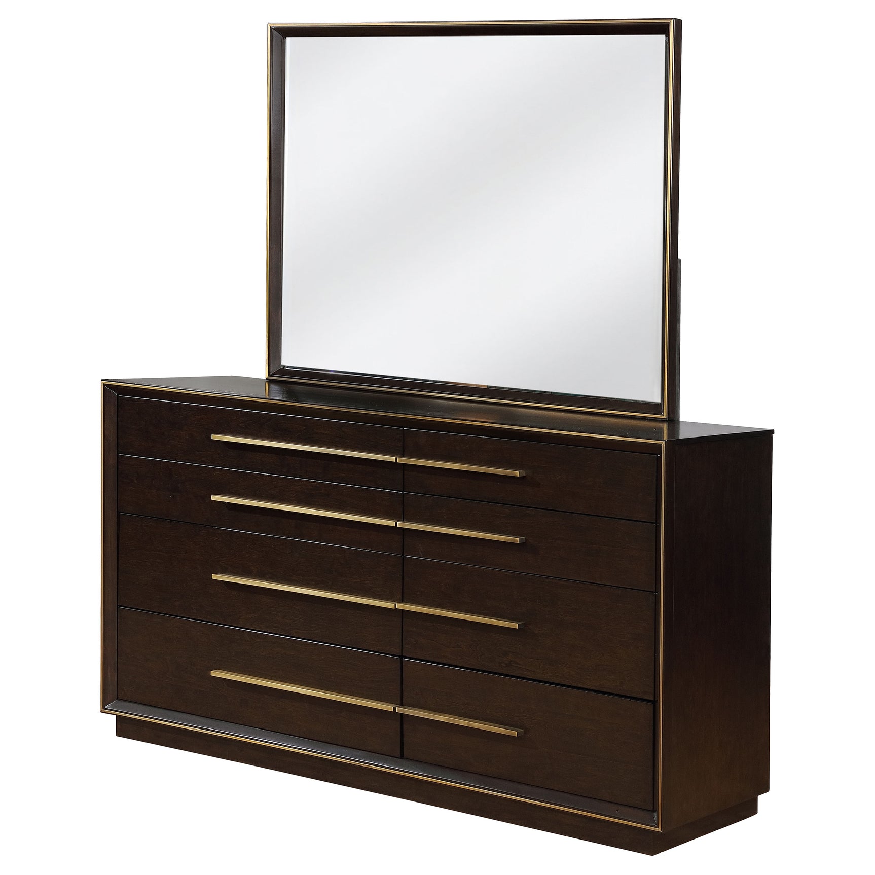 Durango 8-drawer Dresser with Mirror Smoked Peppercorn - Tampa Furniture Outlet