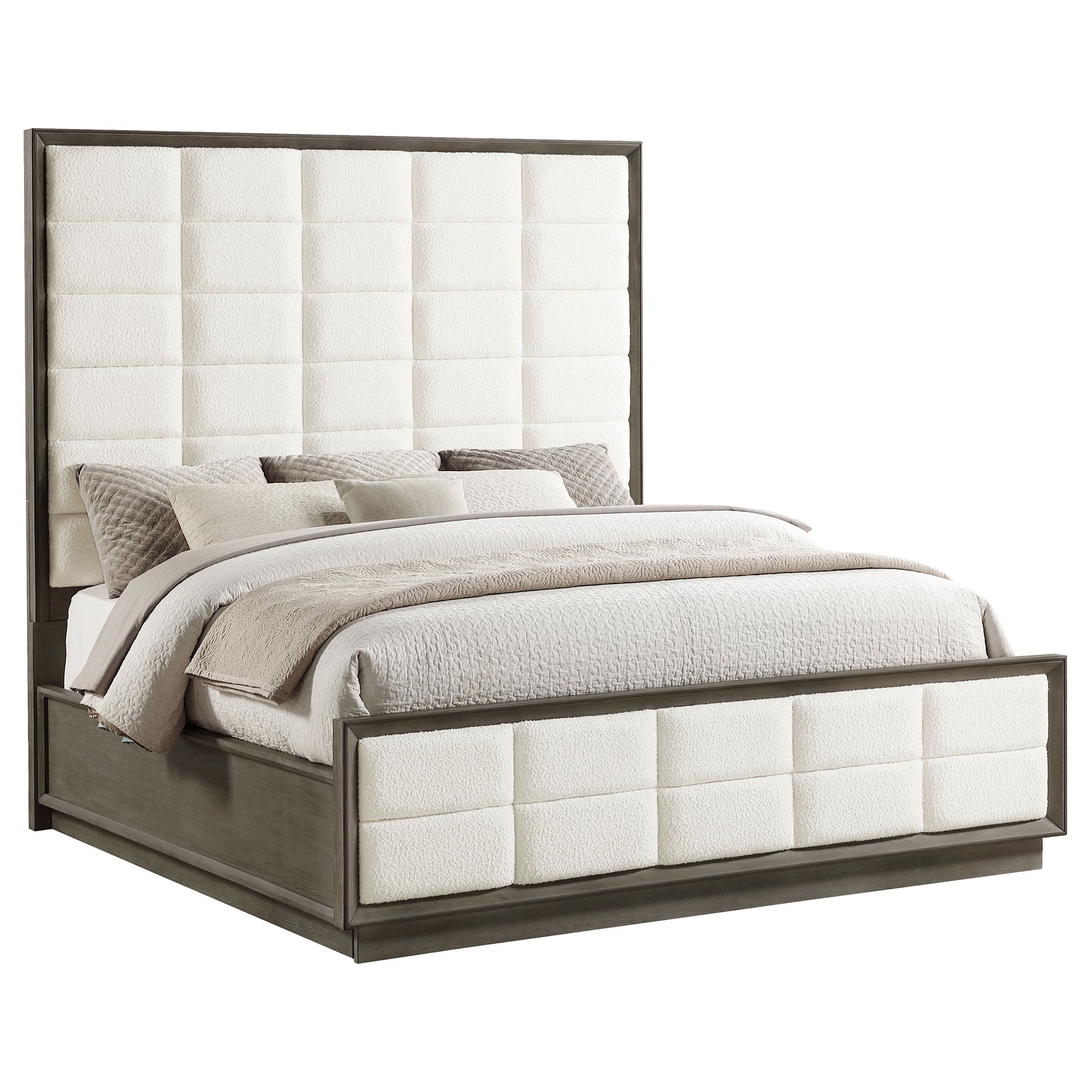 Durango 80-inch Eastern King Panel Bed Taupe Oak - Tampa Furniture Outlet