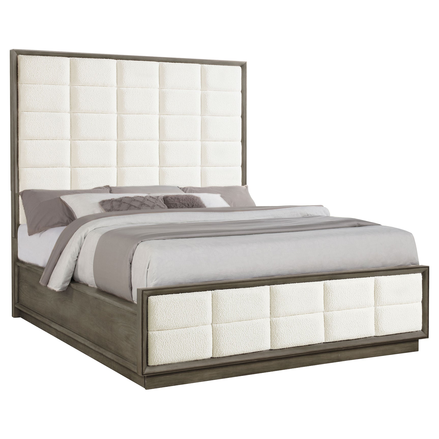 Durango 80-inch California King Panel Bed Taupe Oak - Tampa Furniture Outlet