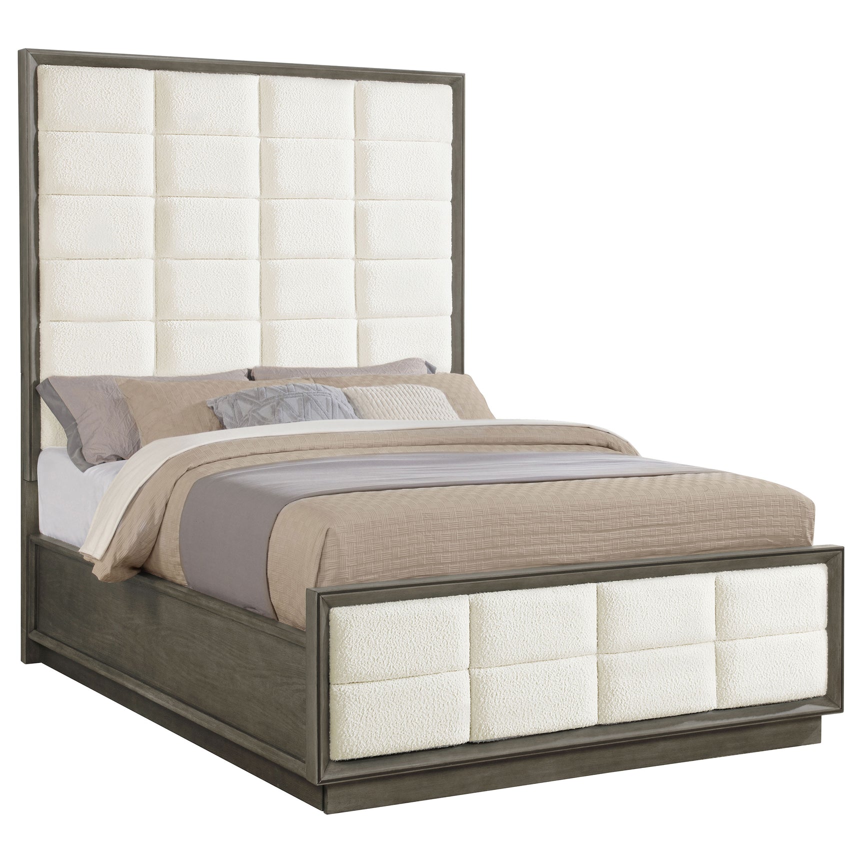 Durango 80-inch Queen Panel Bed Taupe Oak - Tampa Furniture Outlet