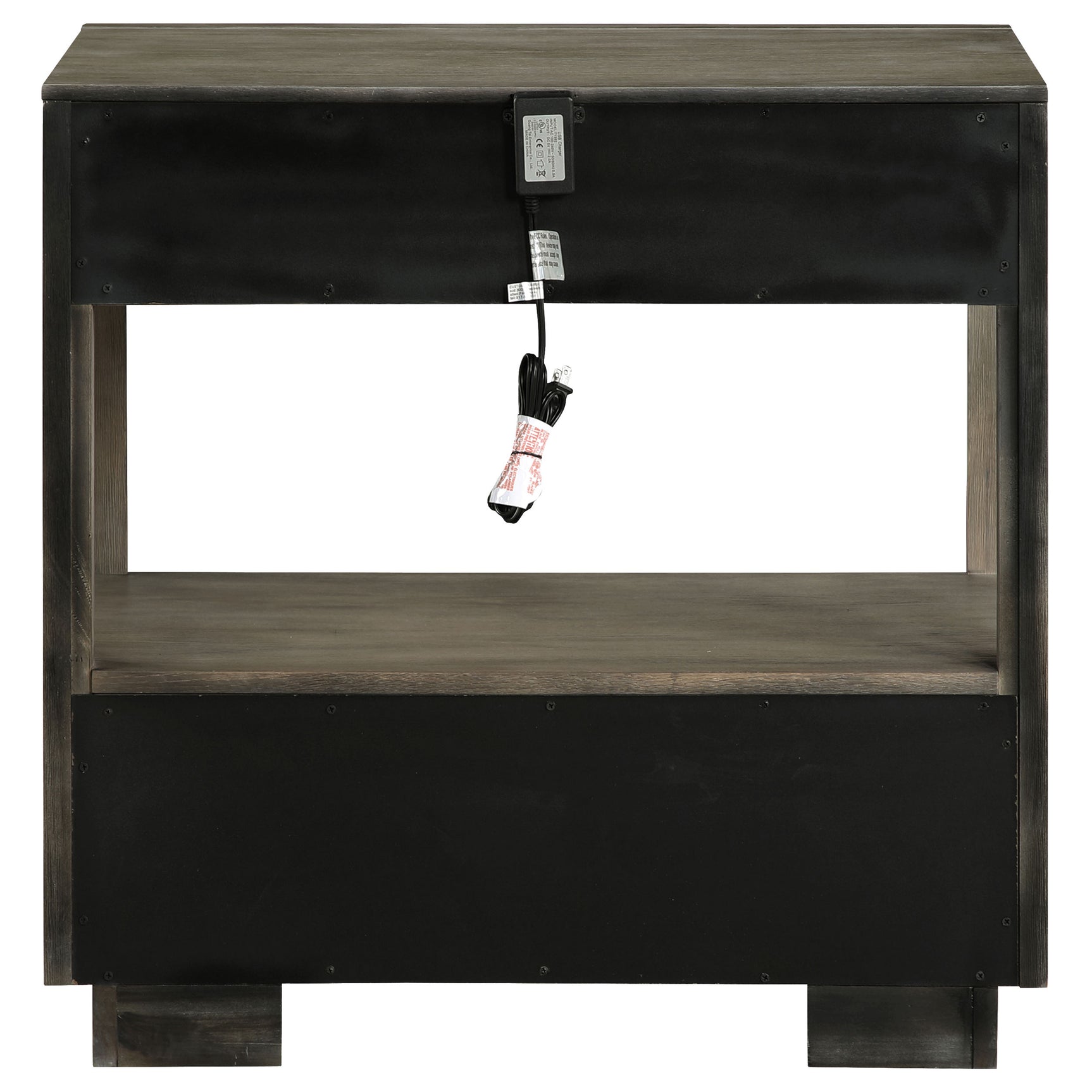 Durango 2-drawer Nightstand Bedside Table Taupe Oak - Tampa Furniture Outlet