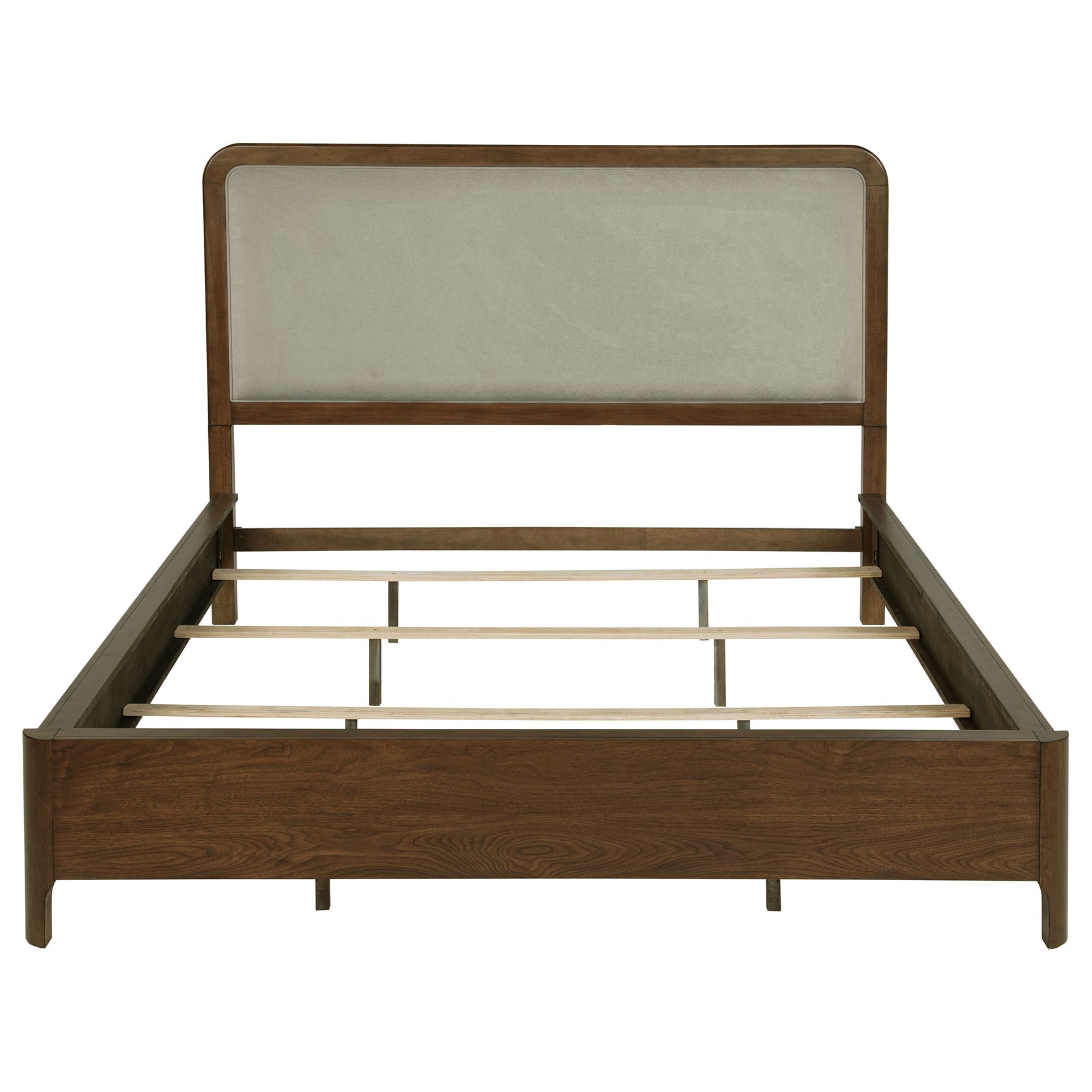 Maderia 57-inch Upholstered California King Panel Bed Walnut - Tampa Furniture Outlet