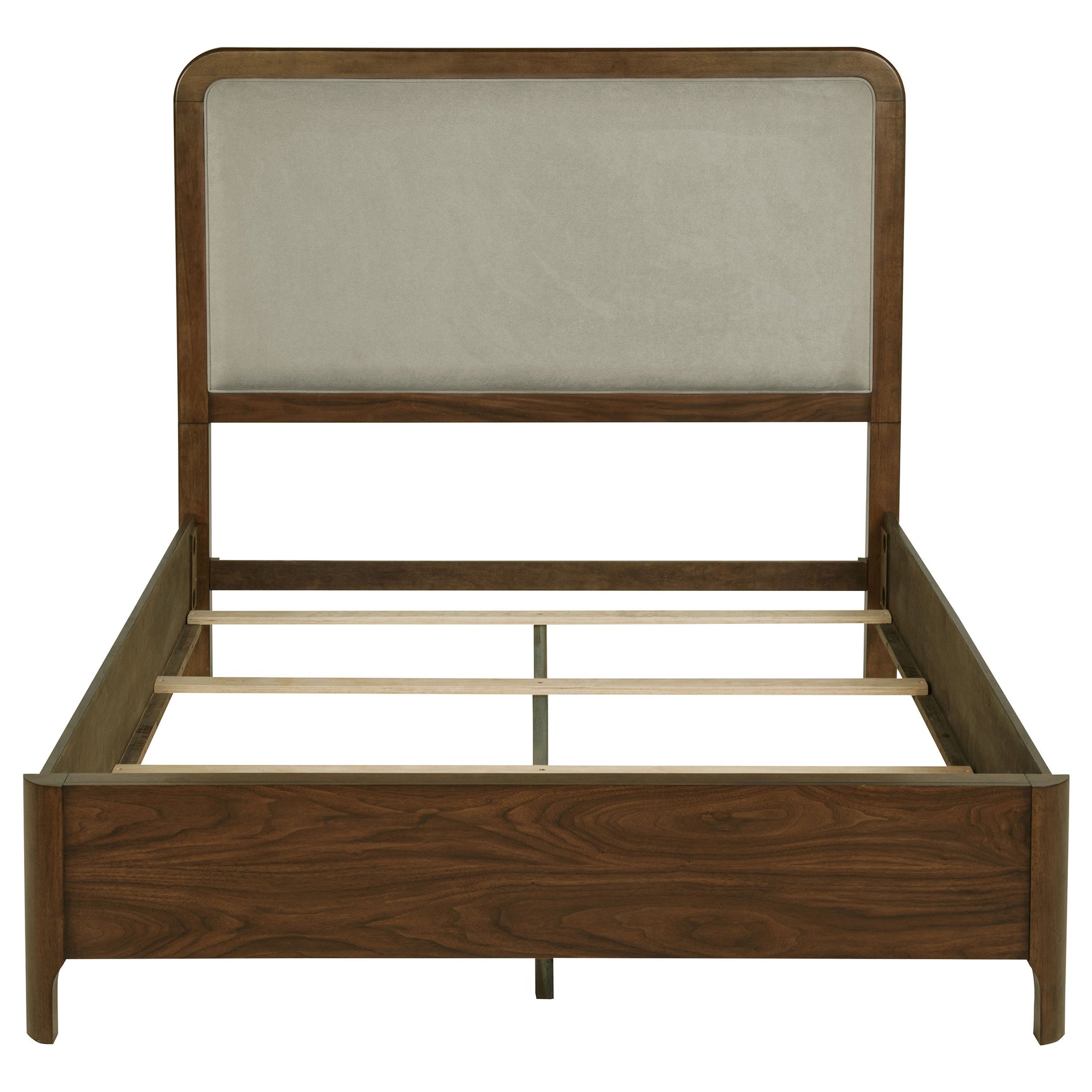Maderia 57-inch Upholstered Queen Panel Bed Walnut - Tampa Furniture Outlet
