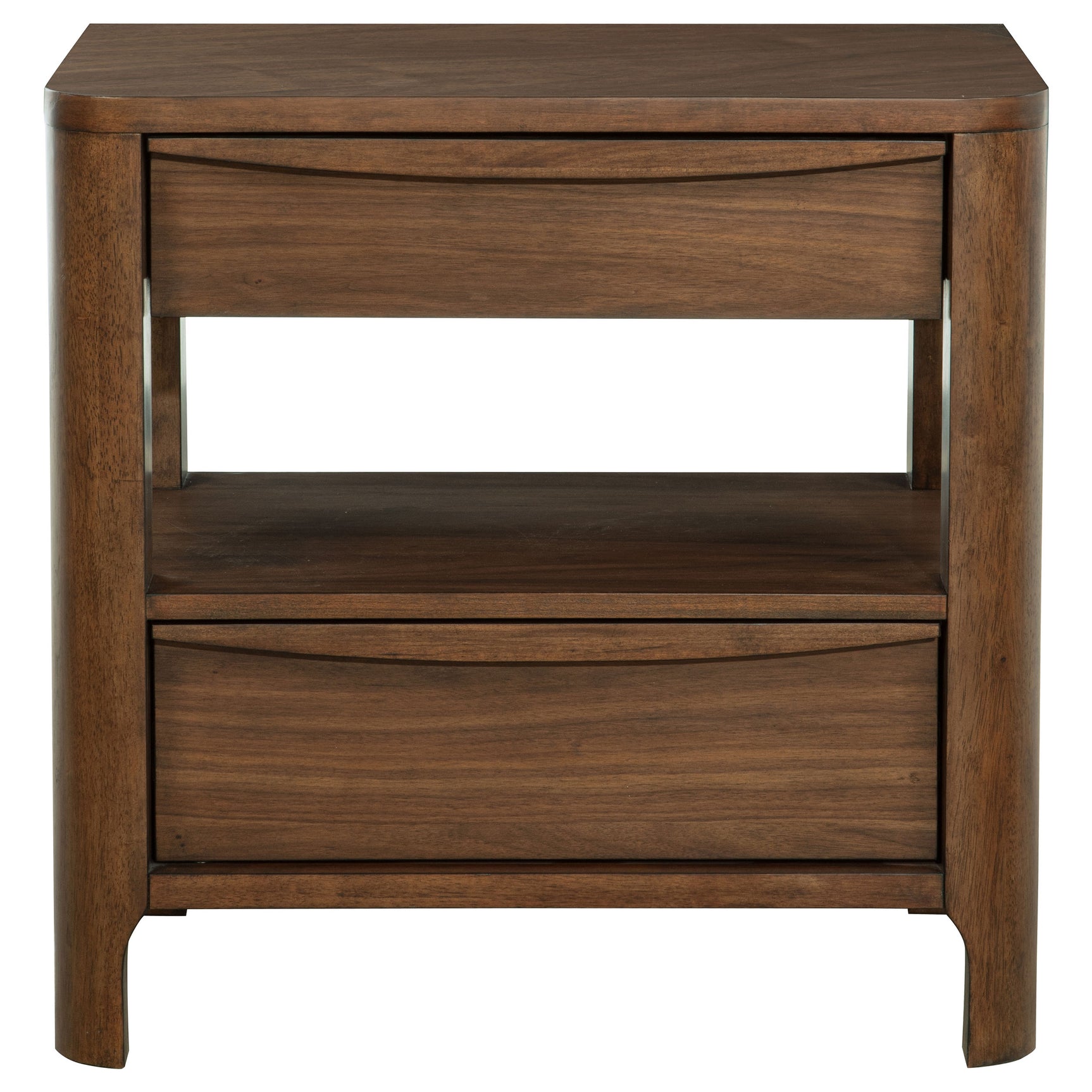 Maderia 2-drawer Nightstand Bedside Table Walnut - Tampa Furniture Outlet