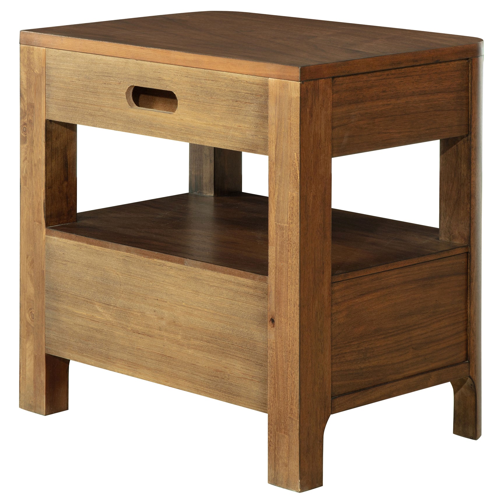 Maderia 2-drawer Nightstand Bedside Table Walnut - Tampa Furniture Outlet