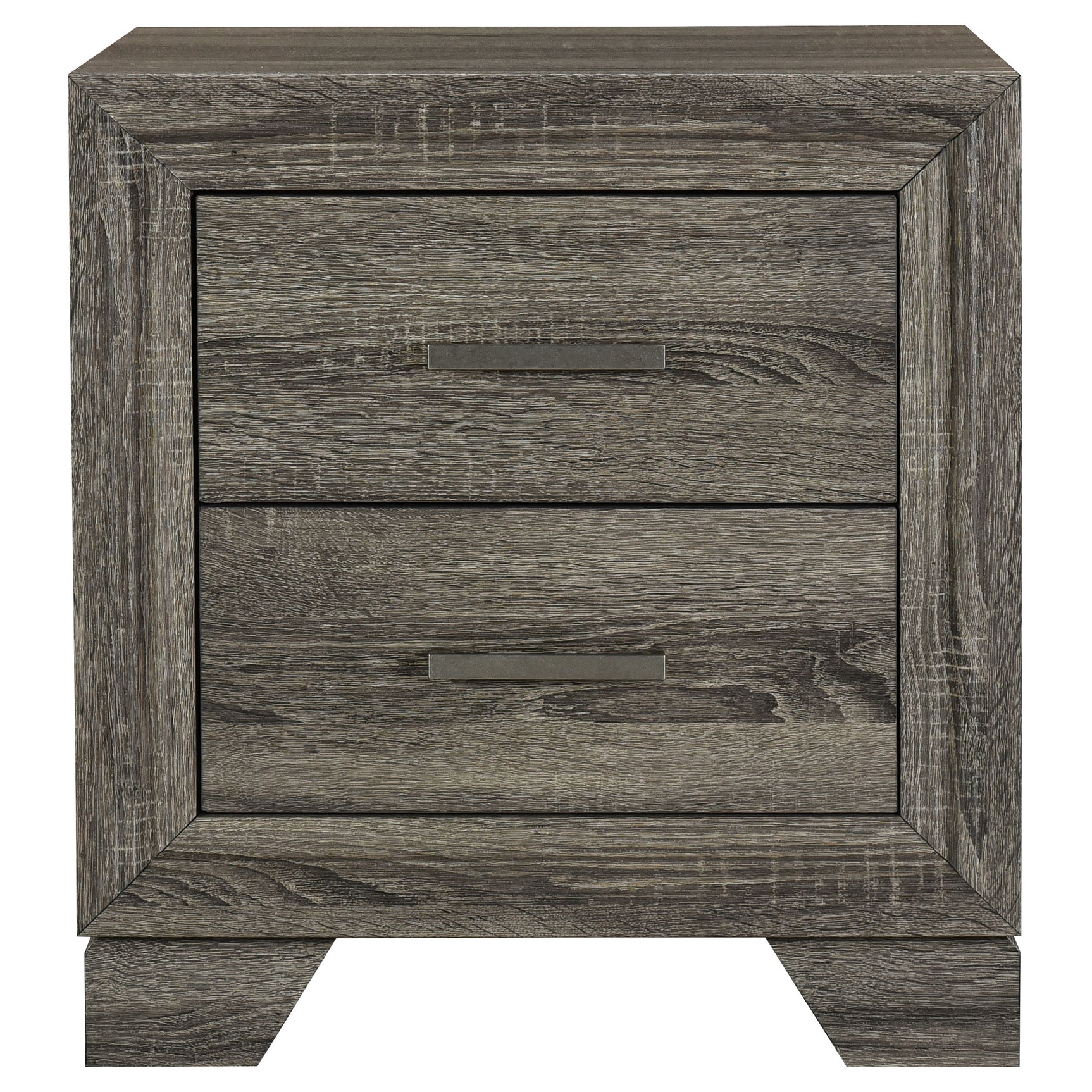 Wright 2-drawer Nightstand Bedside Table Brown Oak - Tampa Furniture Outlet