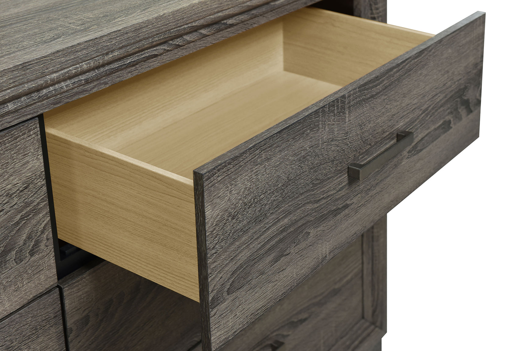 Wright 6-drawer Dresser and Mirror Brown Oak - Tampa Furniture Outlet
