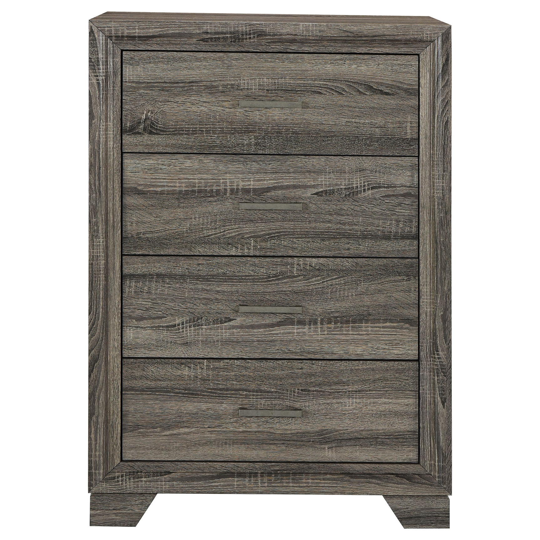 Wright 4-drawer Chest of Drawers Brown Oak - Tampa Furniture Outlet
