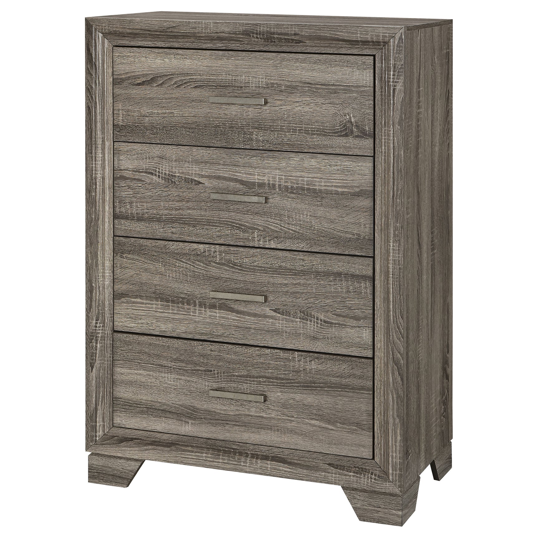 Wright 4-drawer Chest of Drawers Brown Oak - Tampa Furniture Outlet