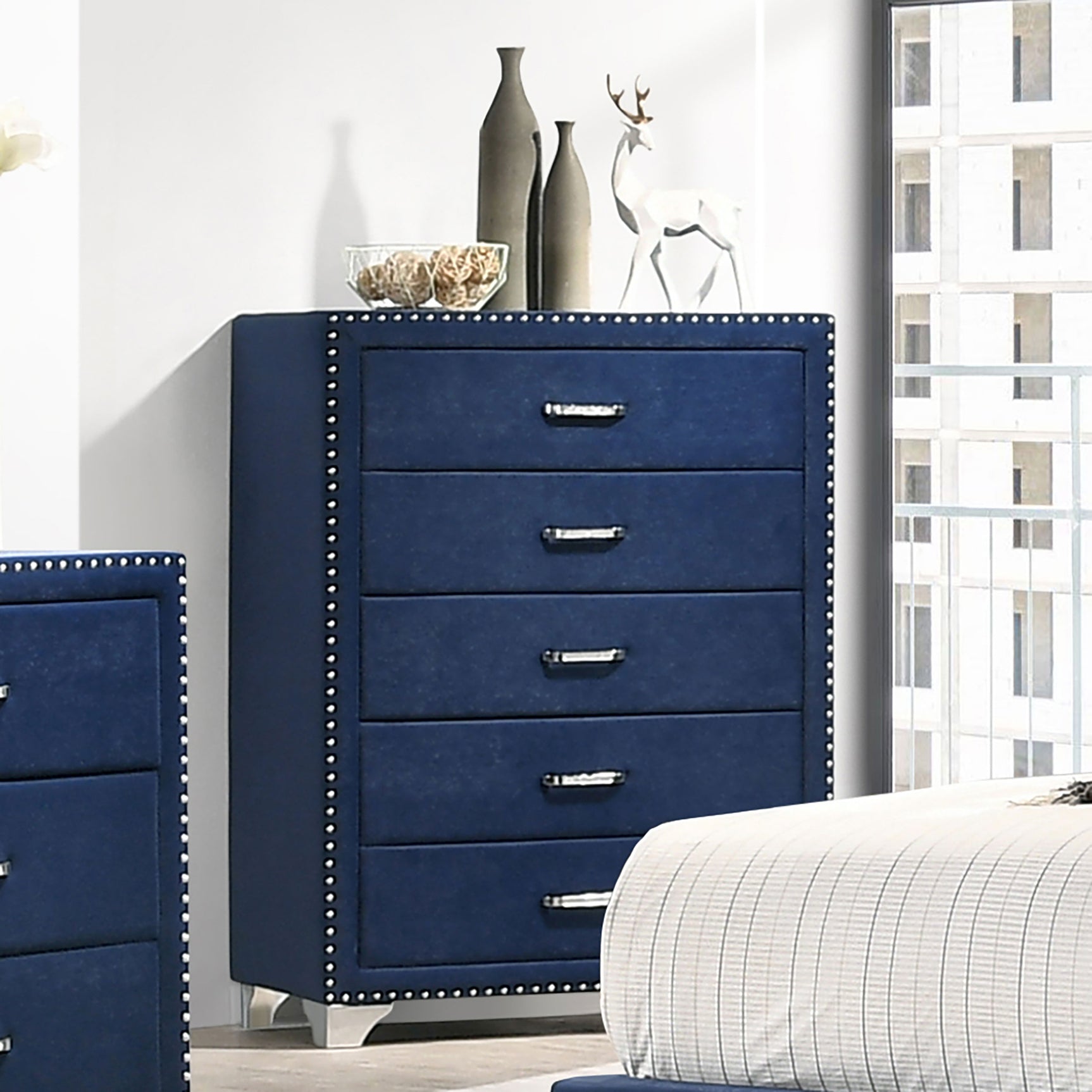 Melody 5-drawer Bedroom Chest Pacific Blue - Tampa Furniture Outlet