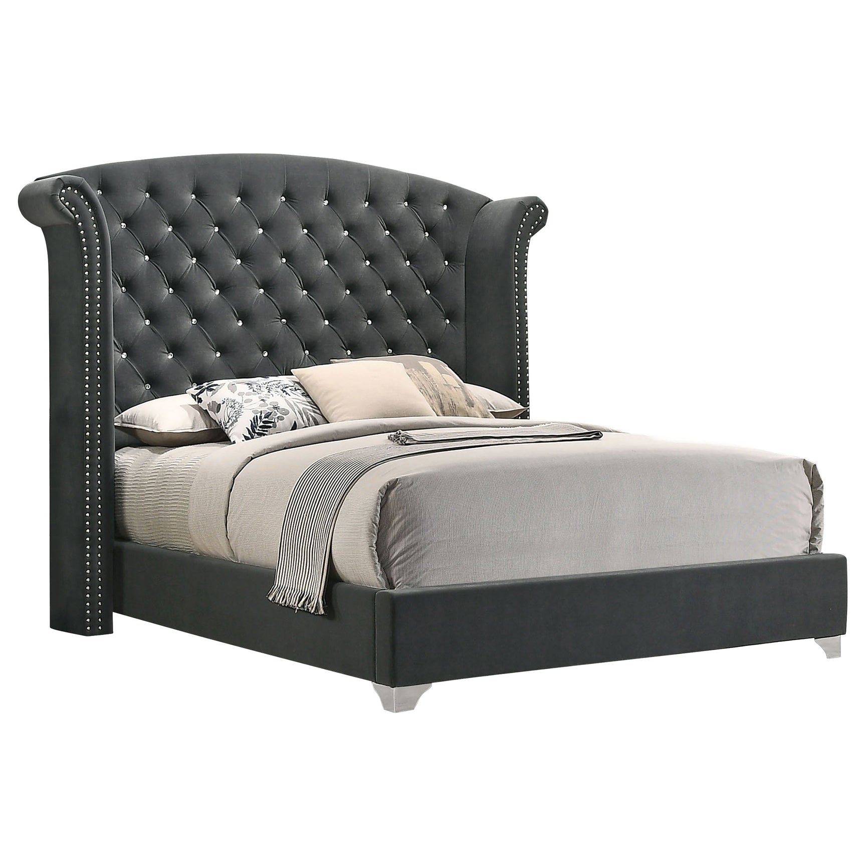 Melody 5-piece Queen Bedroom Set Grey - Tampa Furniture Outlet