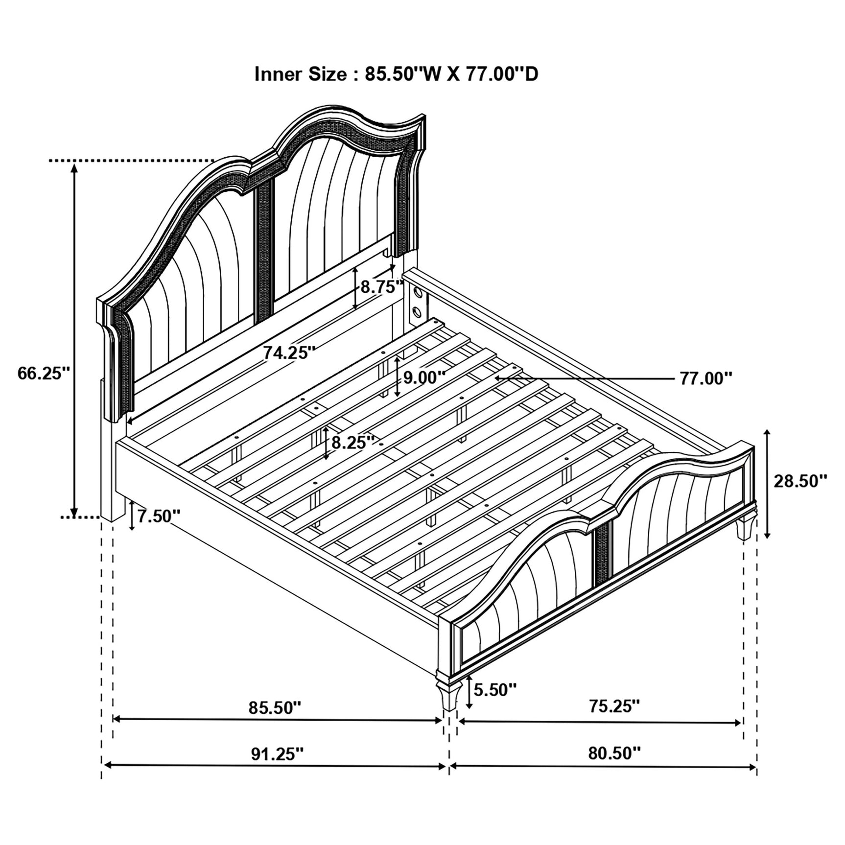 Evangeline 4-piece California King Bedroom Set Silver Oak - Tampa Furniture Outlet