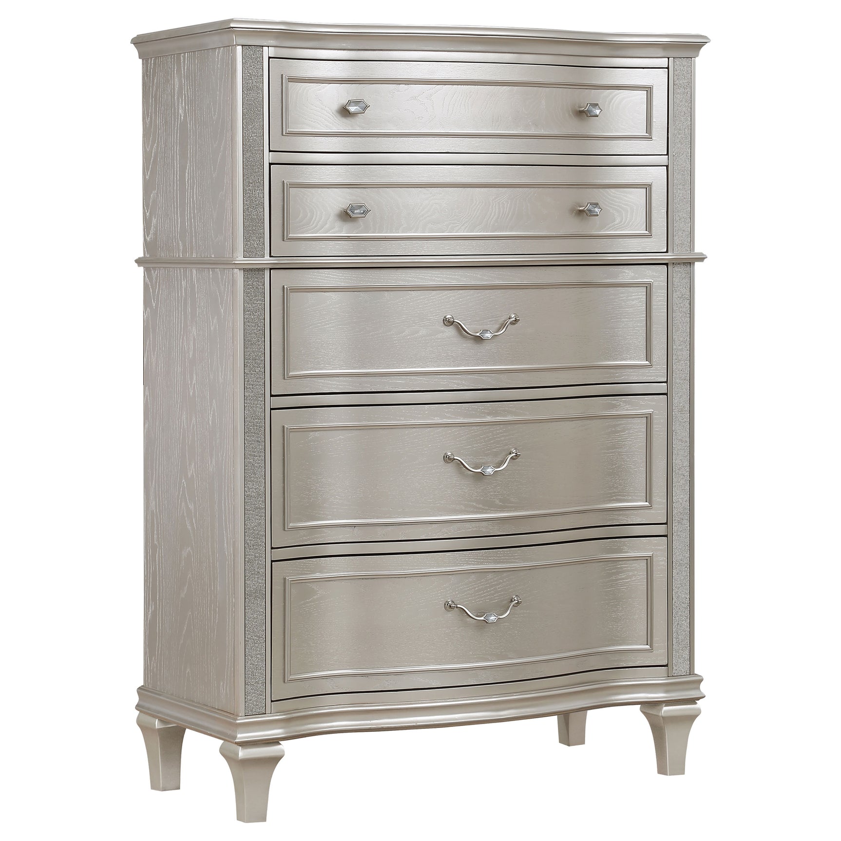 Evangeline 5-piece California King Bedroom Set Silver Oak - Tampa Furniture Outlet