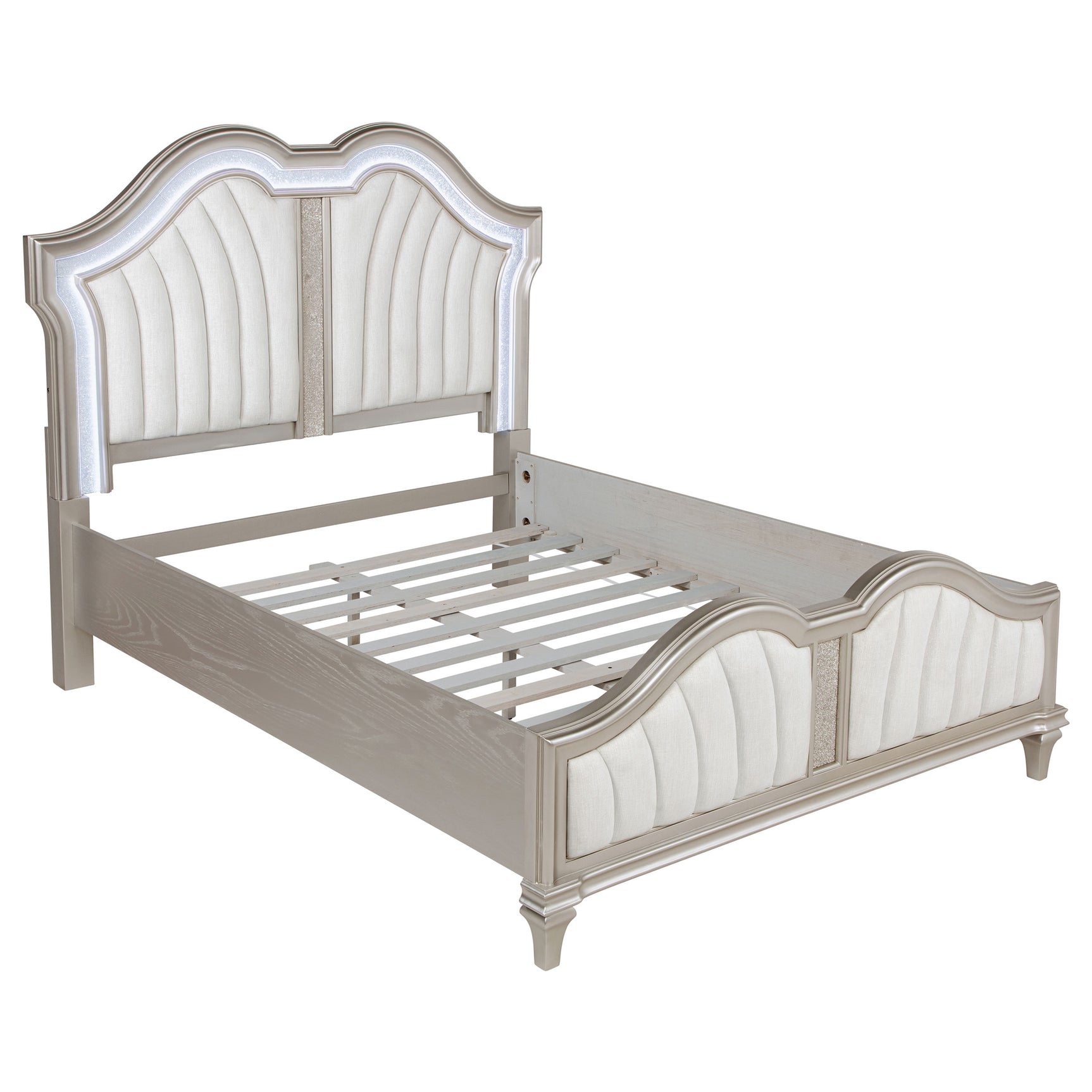 Evangeline 4-piece Queen Bedroom Set Silver Oak - Tampa Furniture Outlet