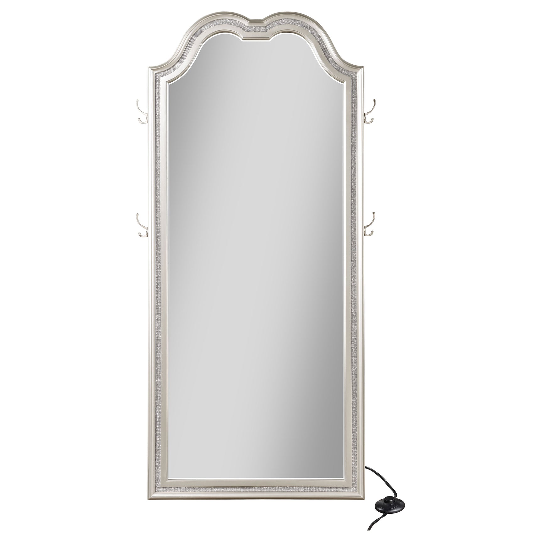 Evangeline Full Length LED Light Floor Mirror Silver Oak - Tampa Furniture Outlet