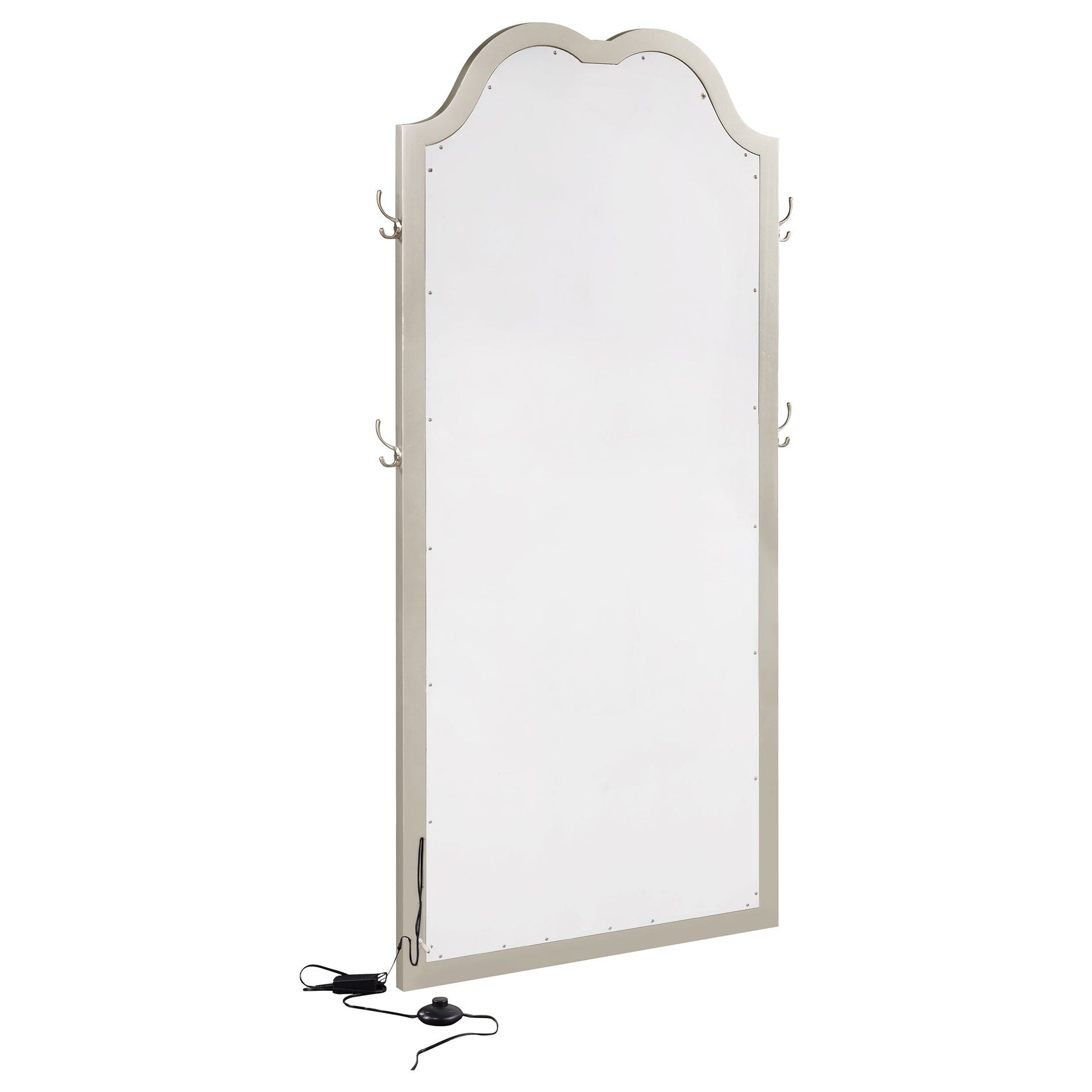 Evangeline Full Length LED Light Floor Mirror Silver Oak - Tampa Furniture Outlet
